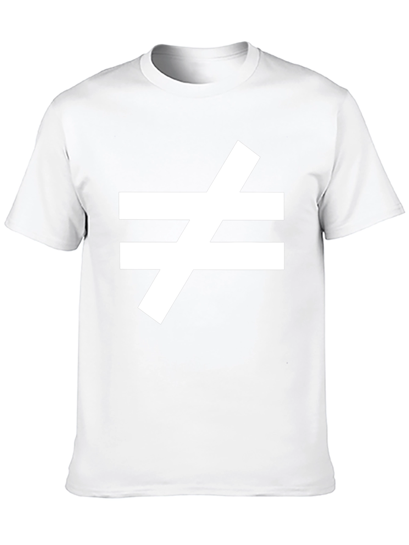 Unequal Sign Graphic Tee - Black Cotton Blend Shirt