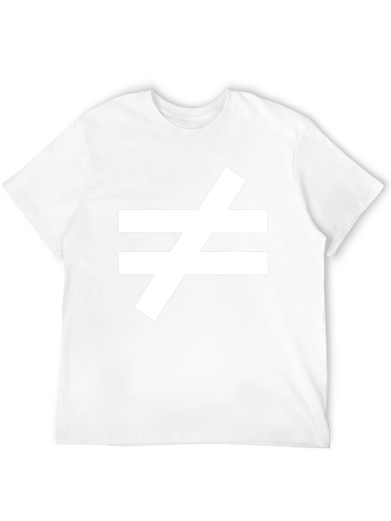 Unequal Sign Graphic Tee - Black Cotton Blend Shirt