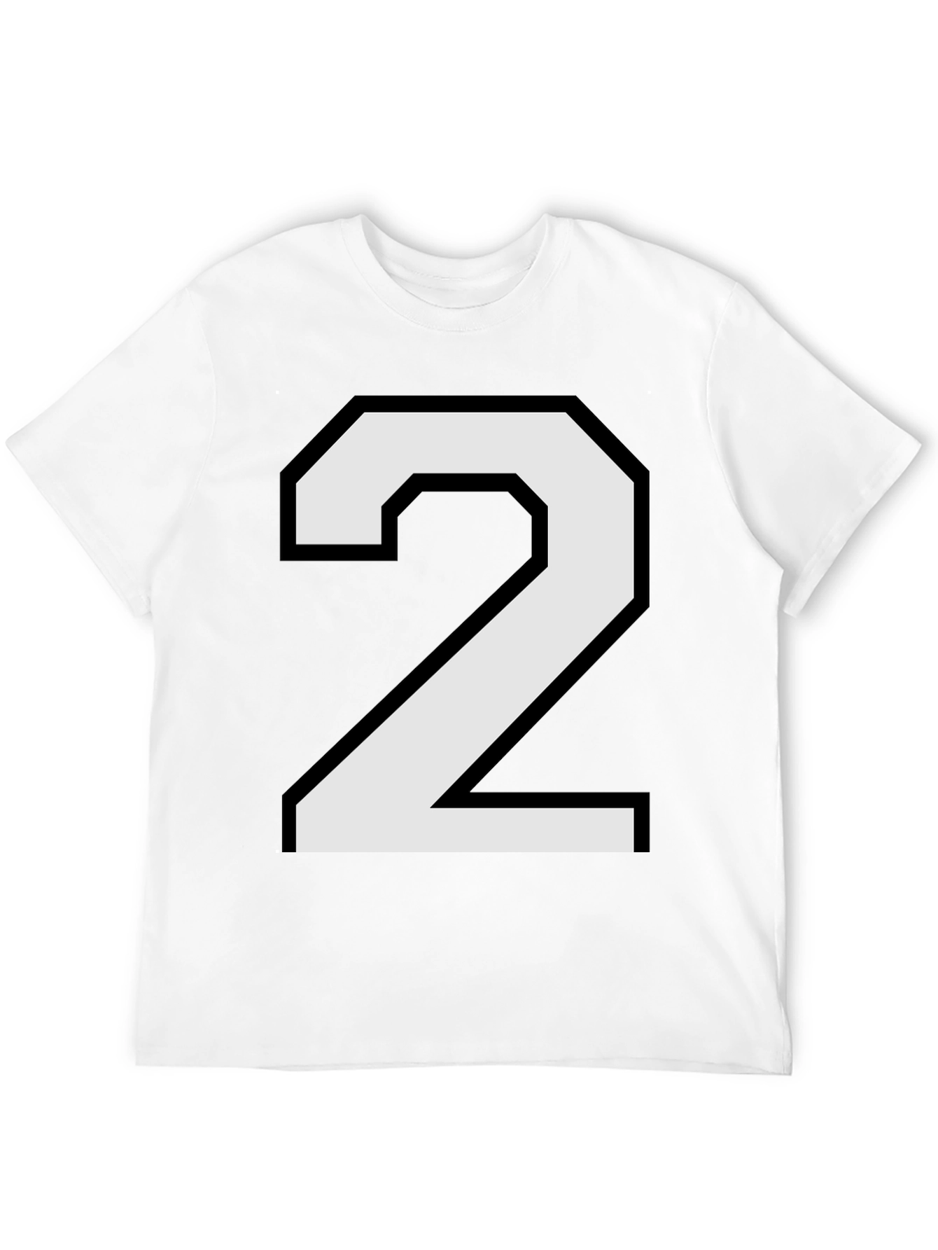 Number 2 Graphic T-Shirt - Black