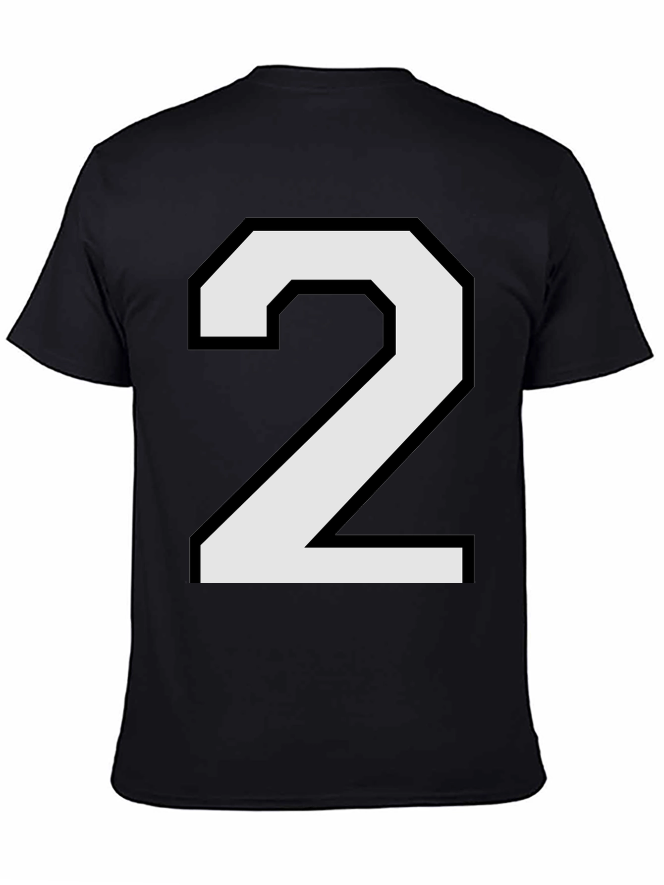 Number 2 Graphic T-Shirt - Black