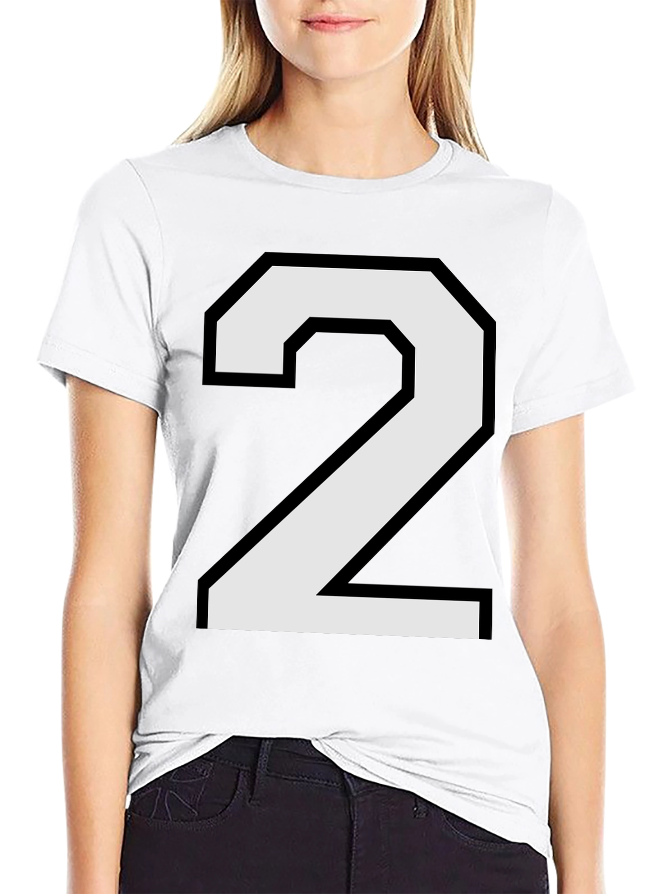 Number 2 Graphic T-Shirt - Black