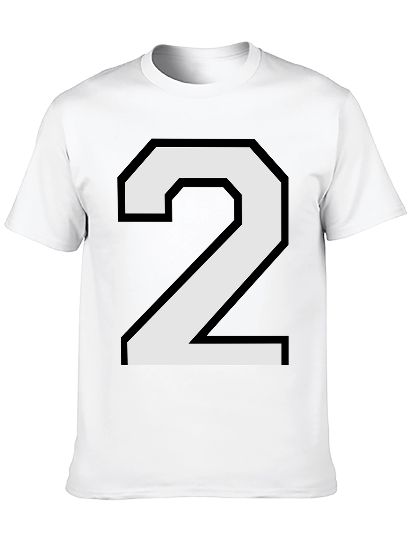 Number 2 Graphic T-Shirt - Black