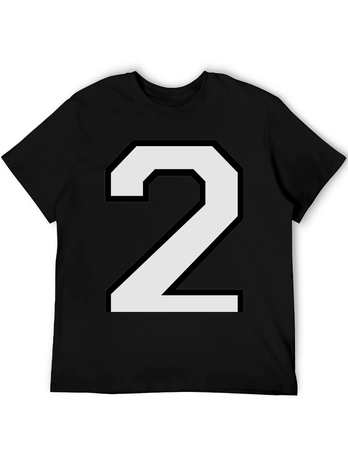 Number 2 Graphic T-Shirt - Black
