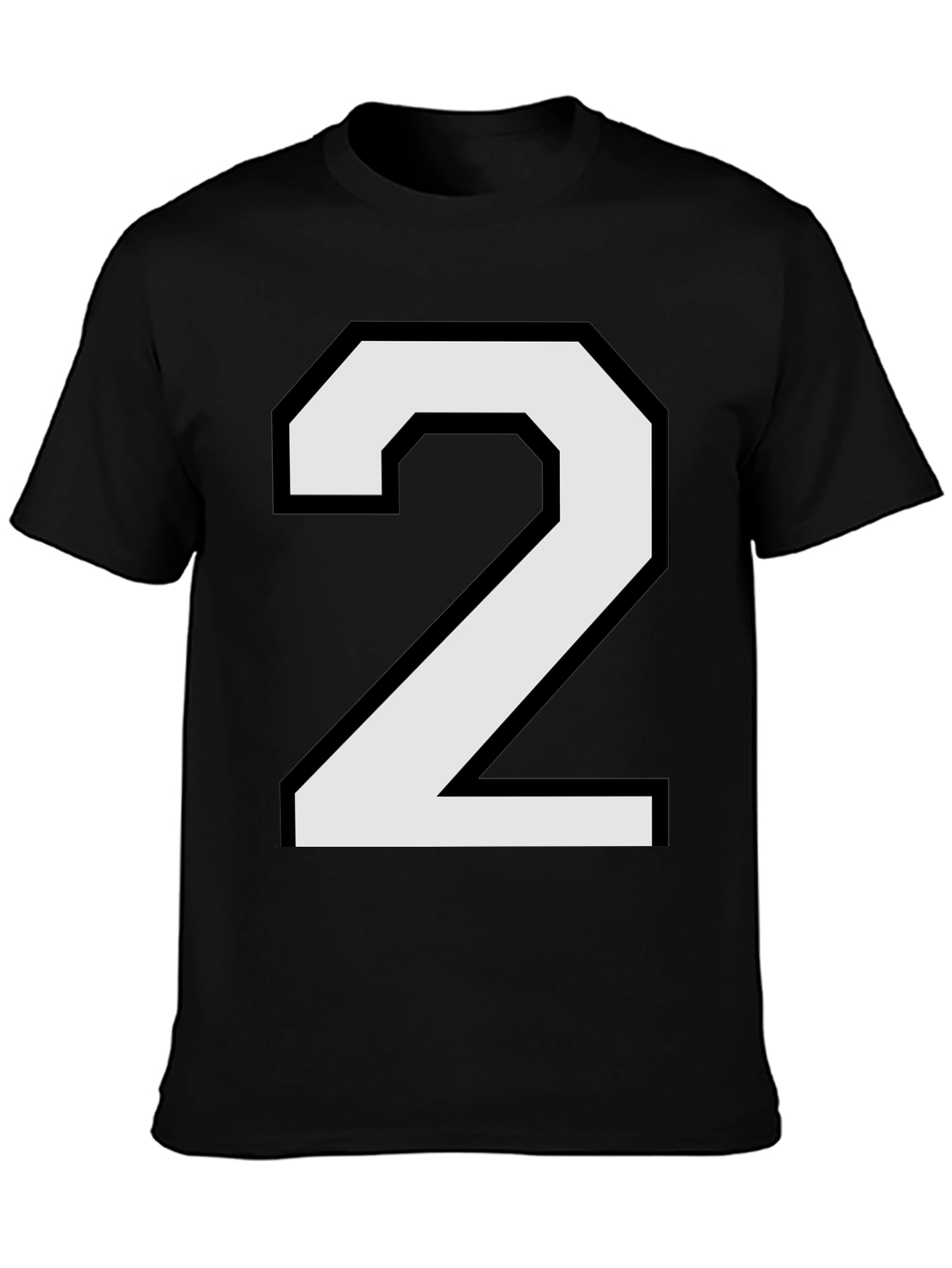 Number 2 Graphic T-Shirt - Black