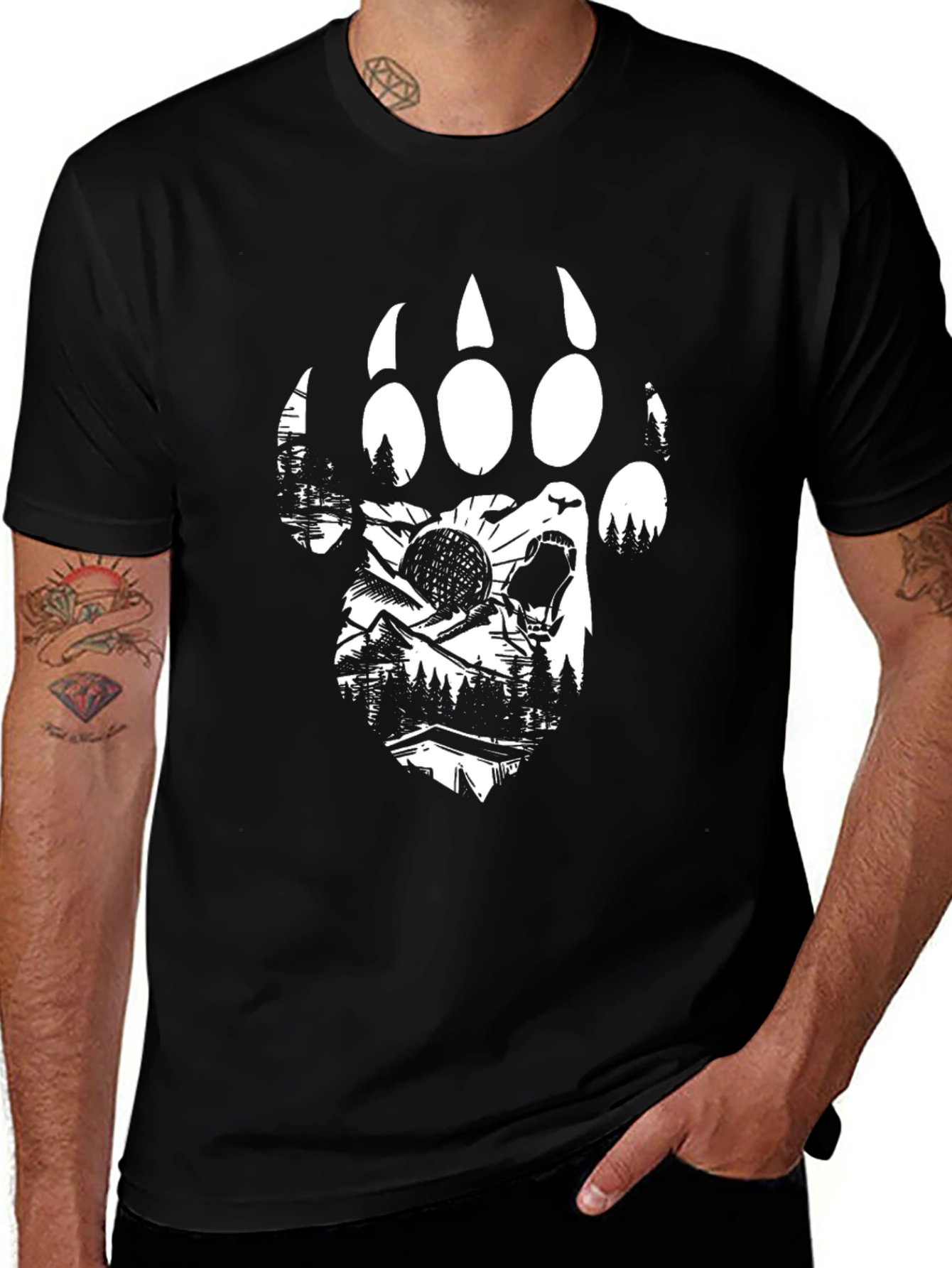 Bear Paw Graphic T-Shirt