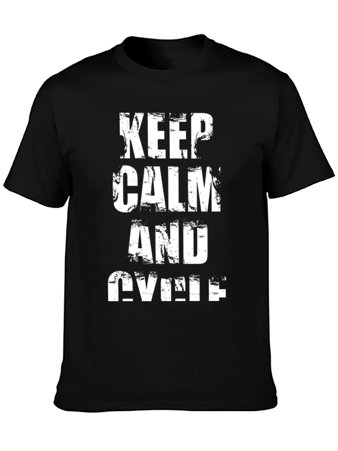 Keep Calm and Cycle Black T-Shirt