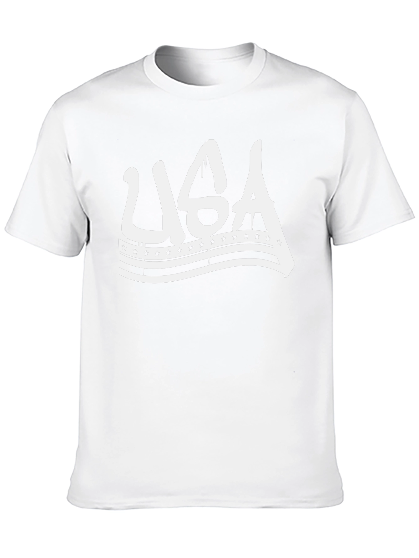 USA Graphic Print Black T-Shirt