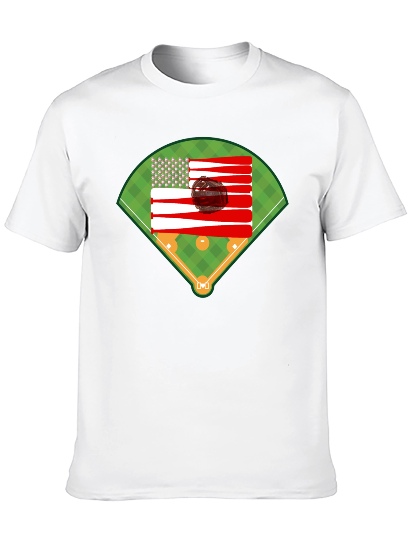 Baseball American Flag T-Shirt