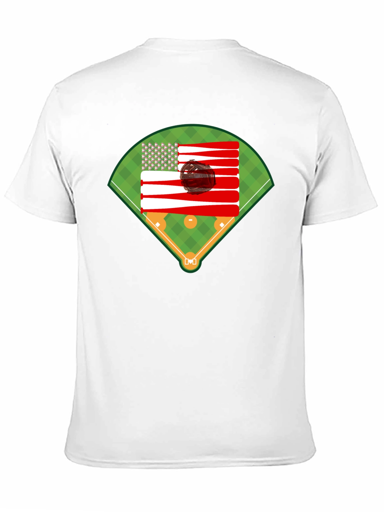Baseball American Flag T-Shirt