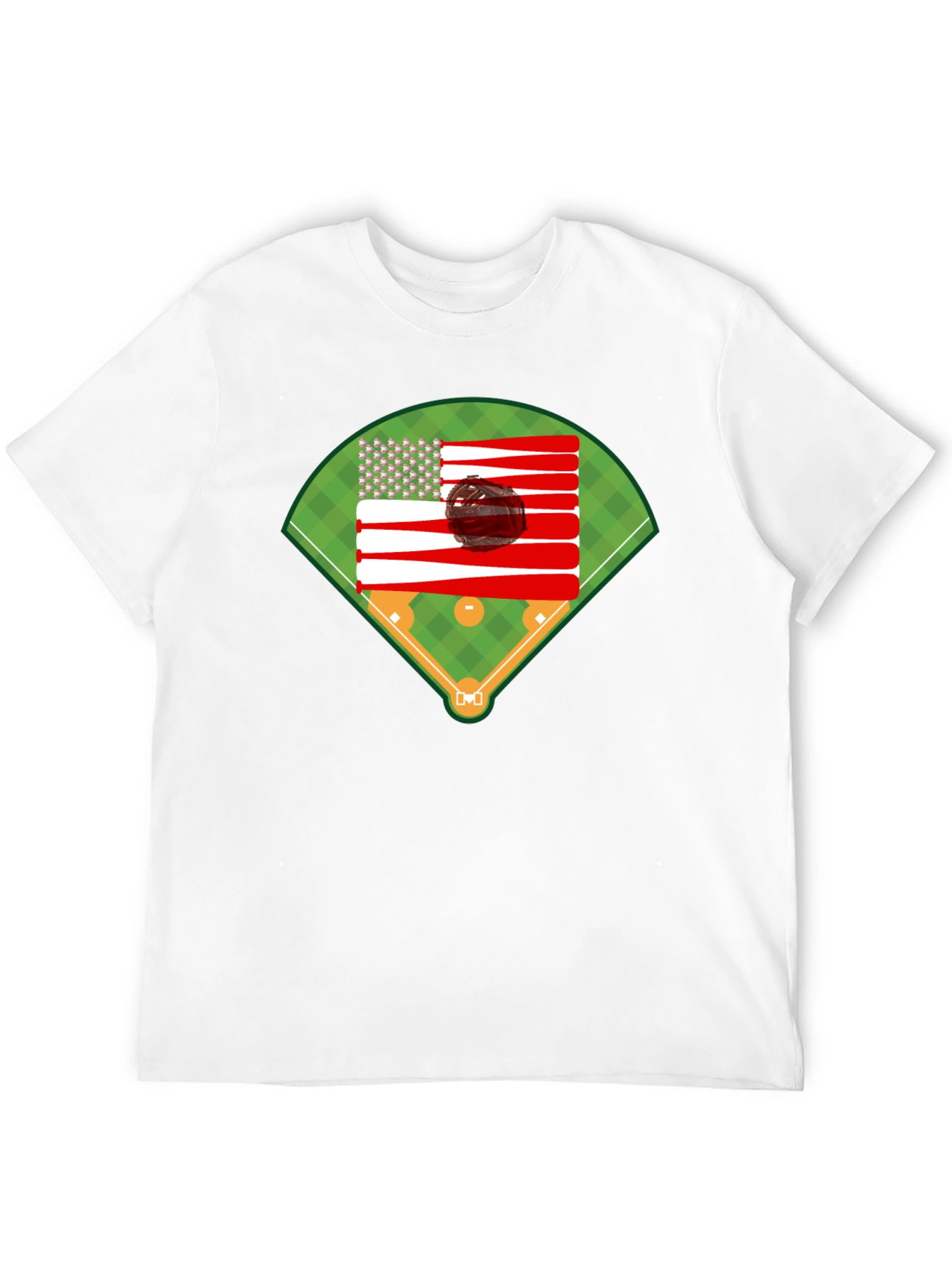 Baseball American Flag T-Shirt