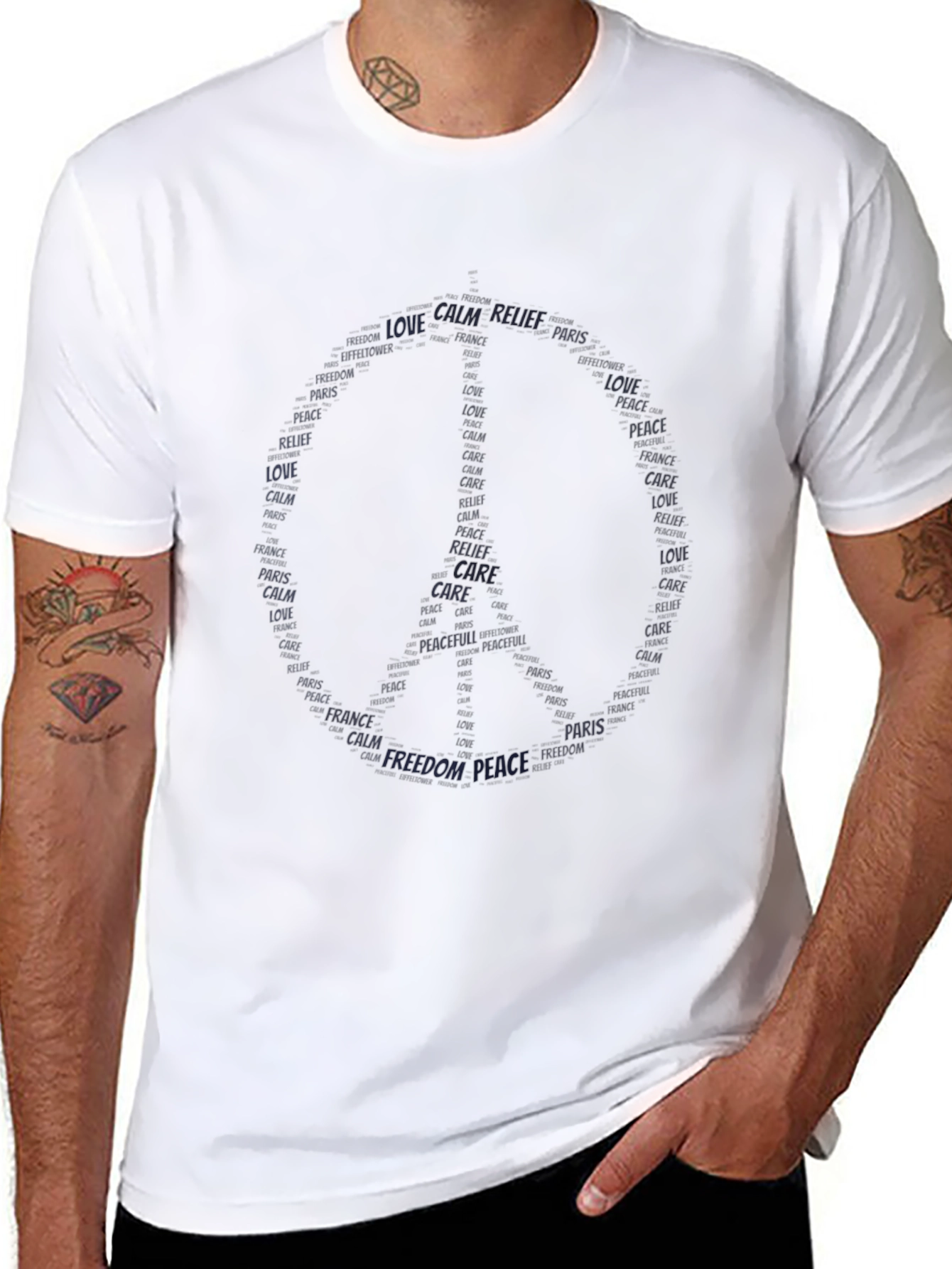 Peace and Love Crew Neck Tee