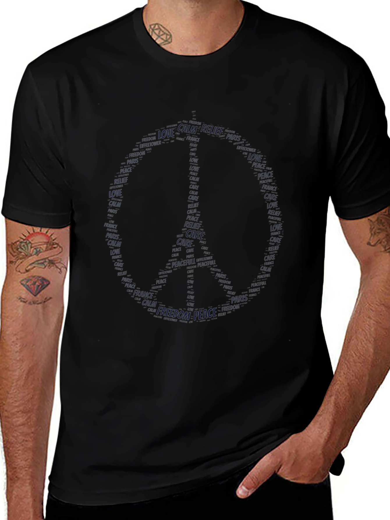 Peace and Love Crew Neck Tee