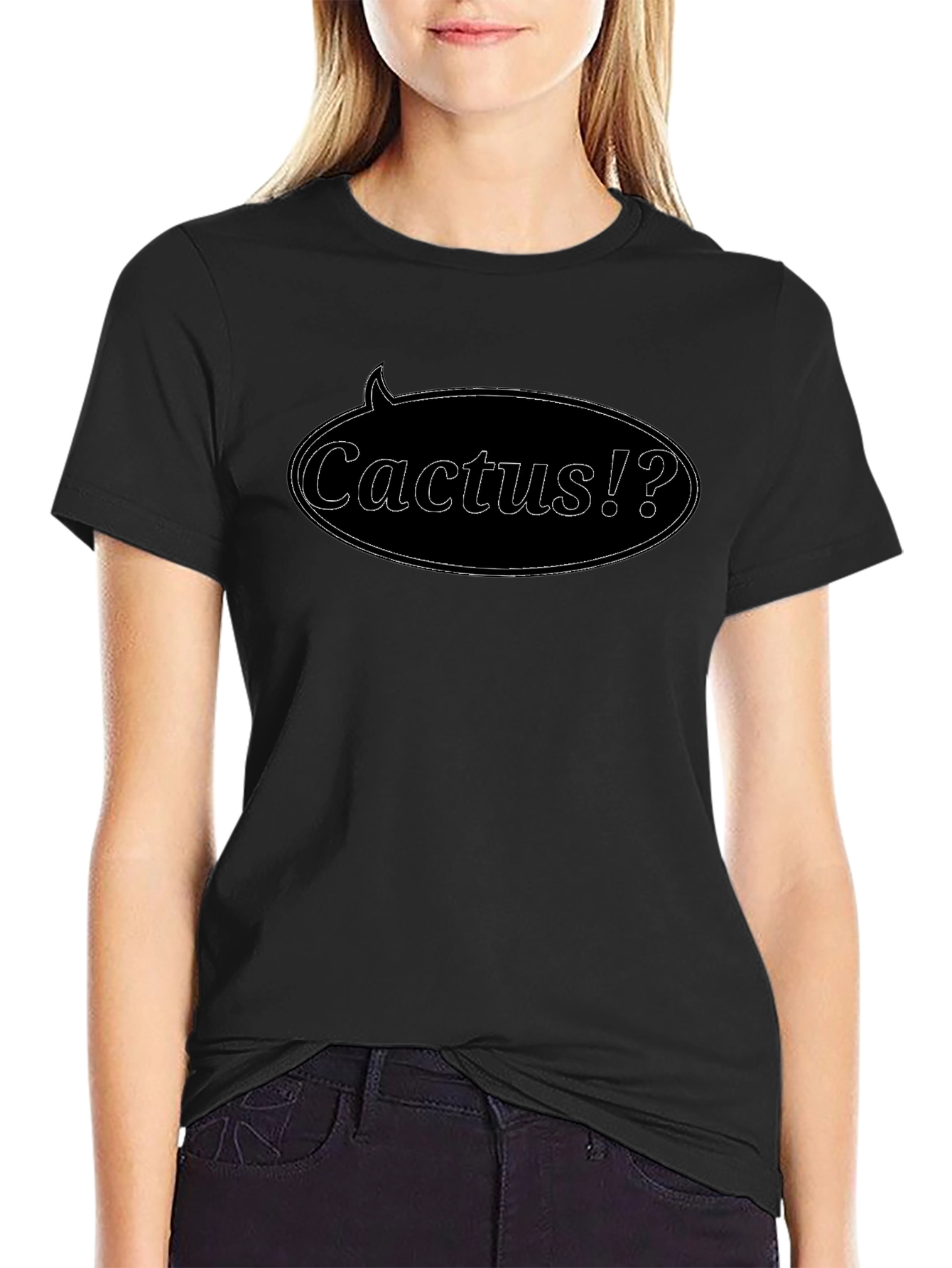Cactus?! Graphic Tee - Black