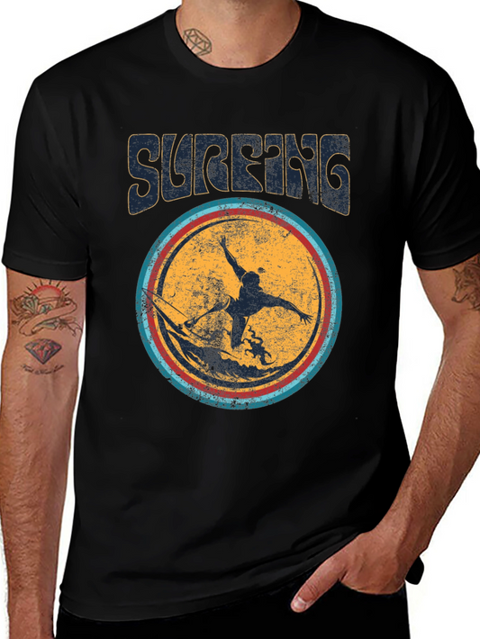 Retro Surfing T-Shirt - Vintage Style Design