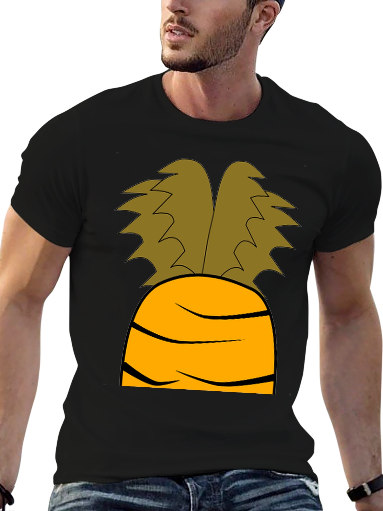 Carrot Graphic Black T-Shirt - Novelty Costume Tee
