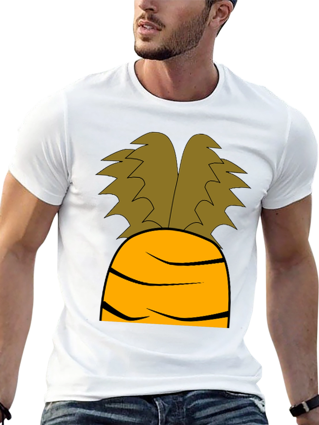 Carrot Graphic Black T-Shirt - Novelty Costume Tee