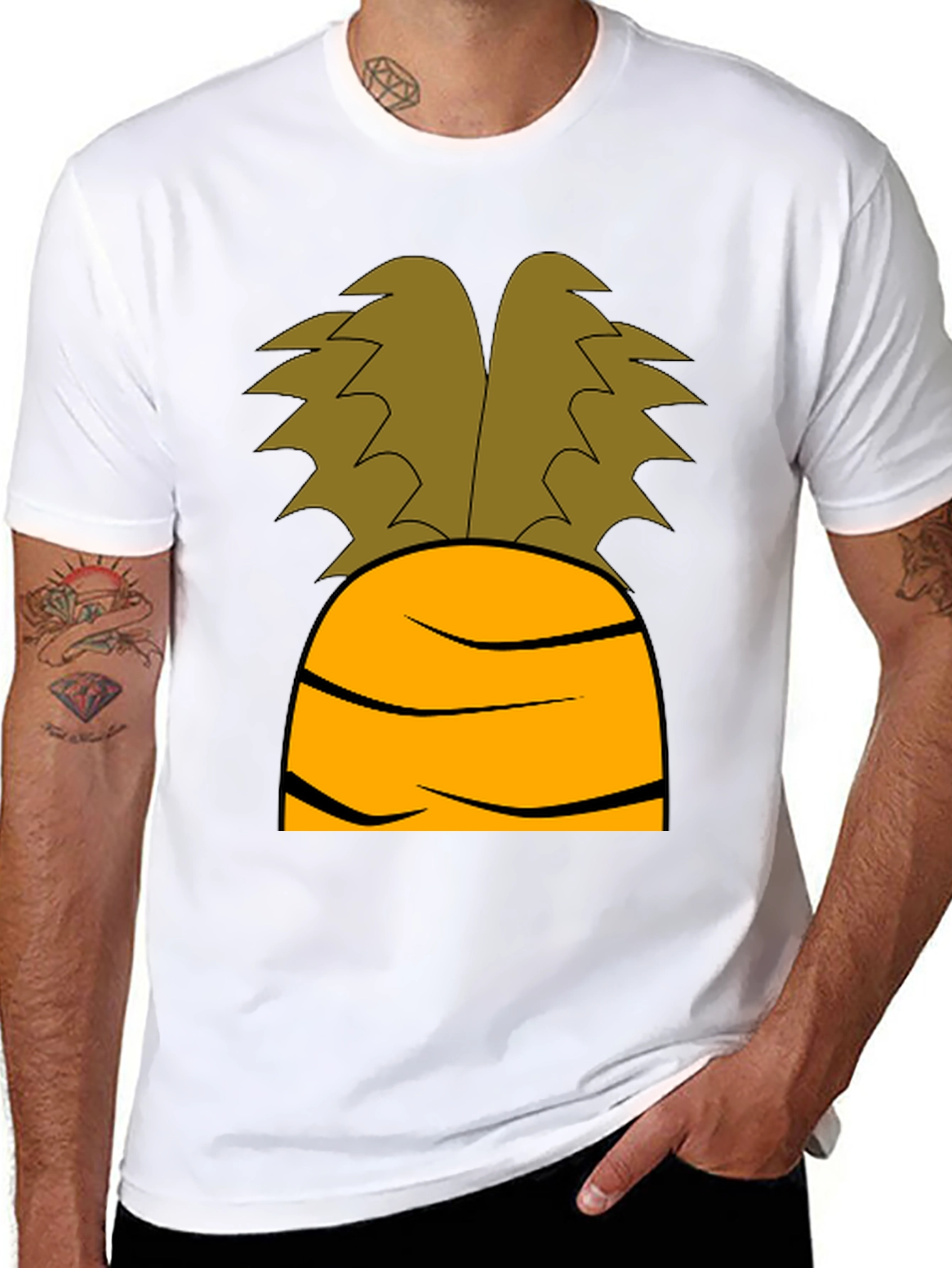 Carrot Graphic Black T-Shirt - Novelty Costume Tee