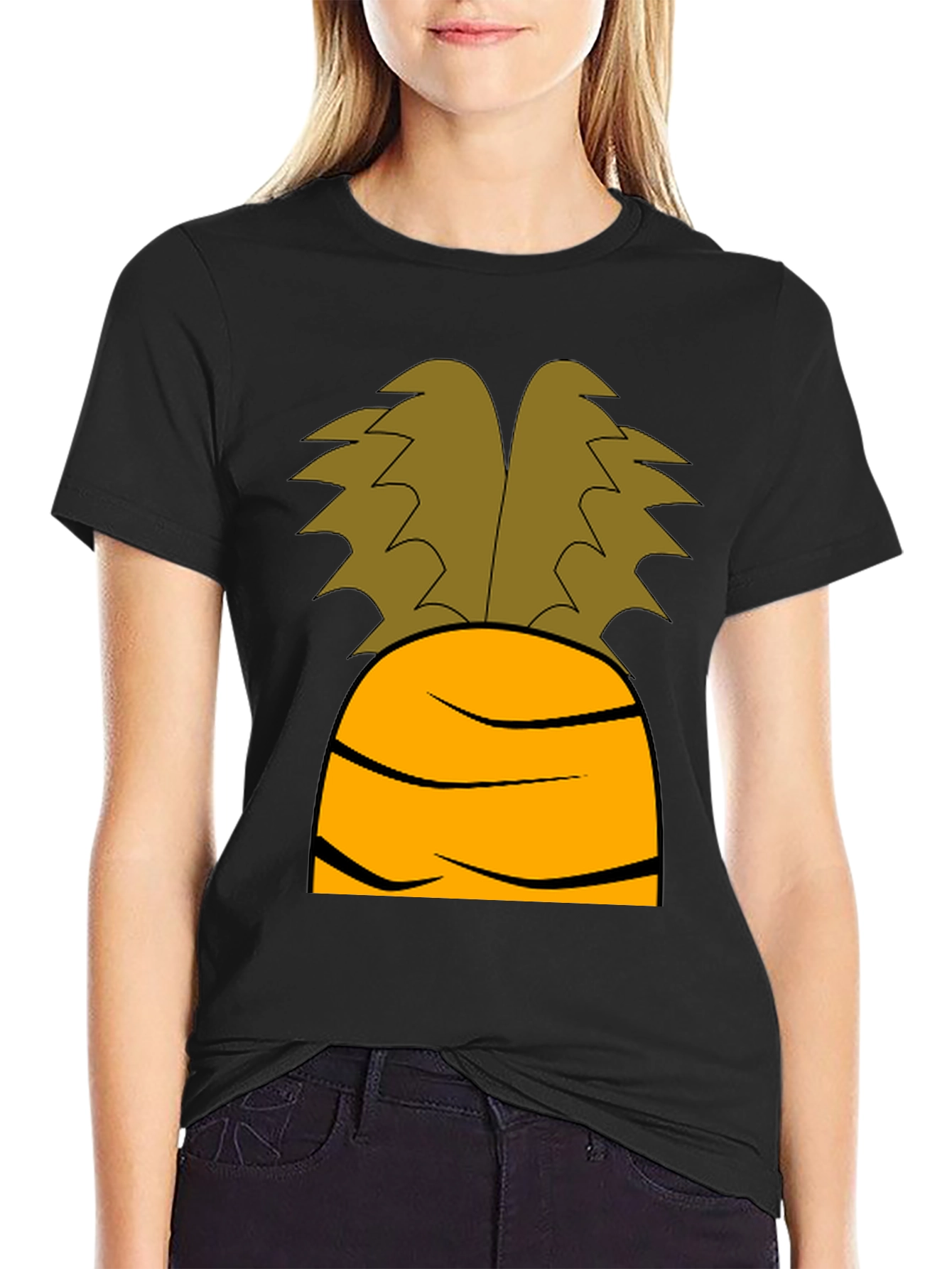 Carrot Graphic Black T-Shirt - Novelty Costume Tee