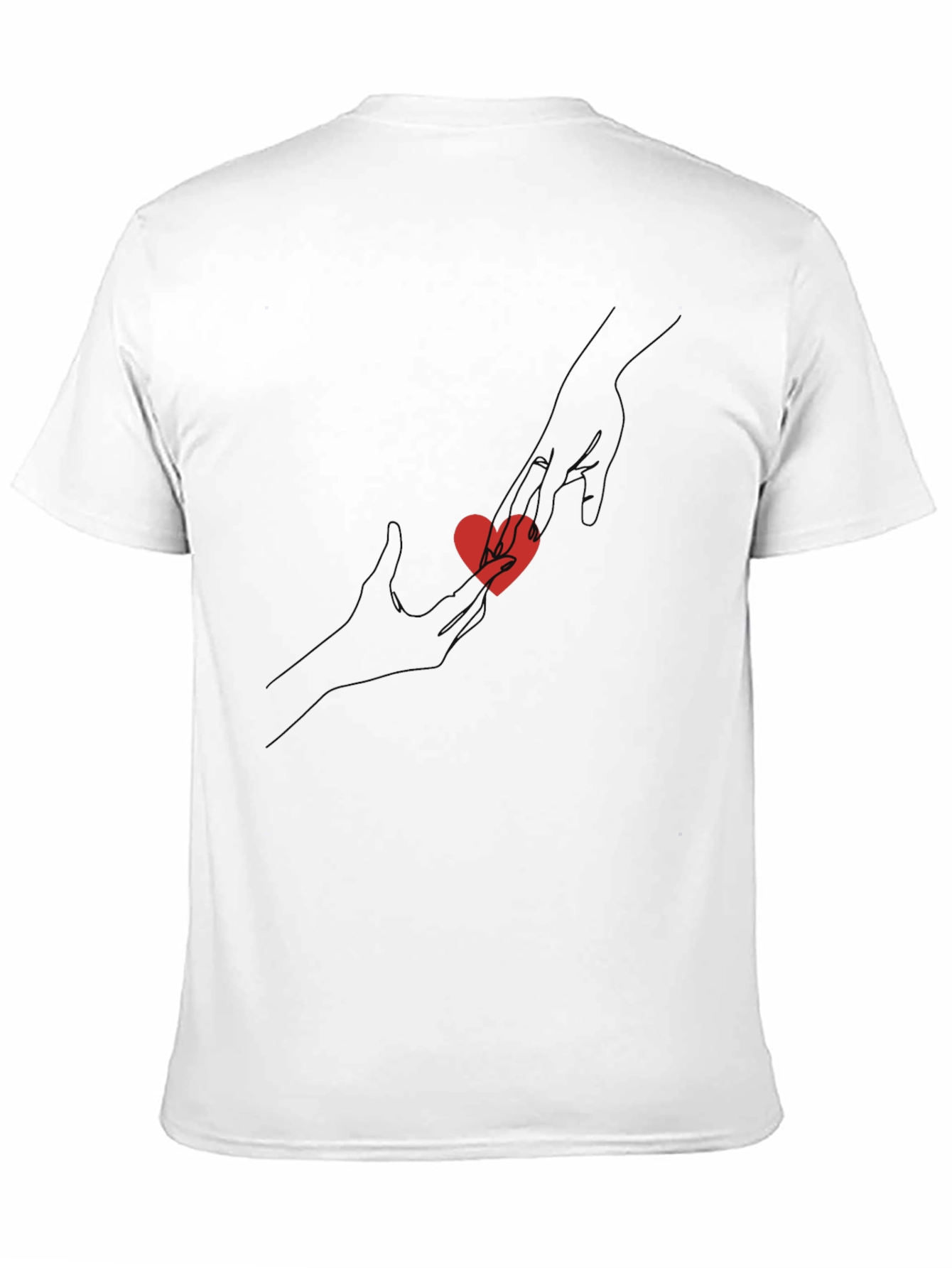 Heart Hands Black Tee - Stylish Graphic T-Shirt
