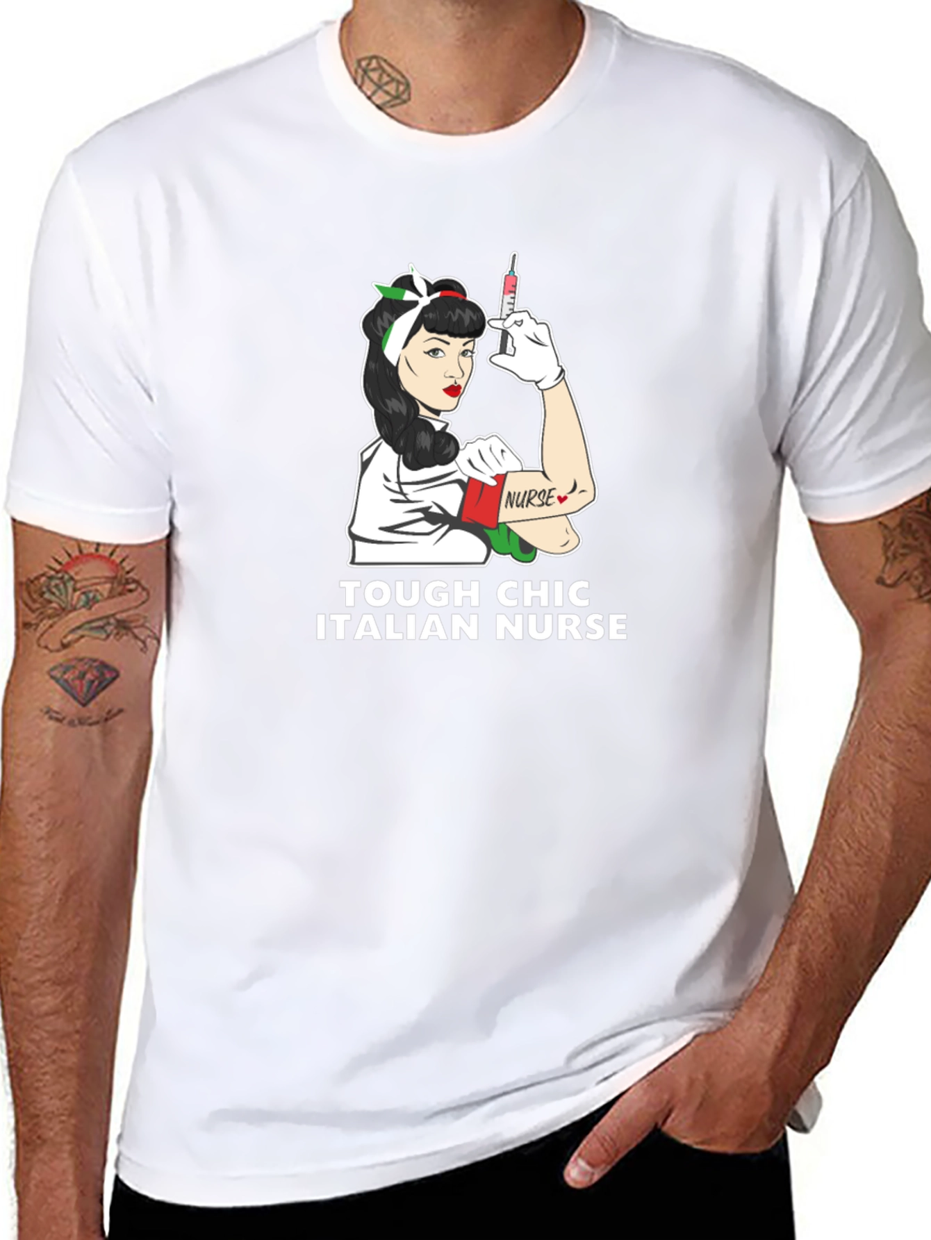Tough Chic Italian Nurse Graphic Tee