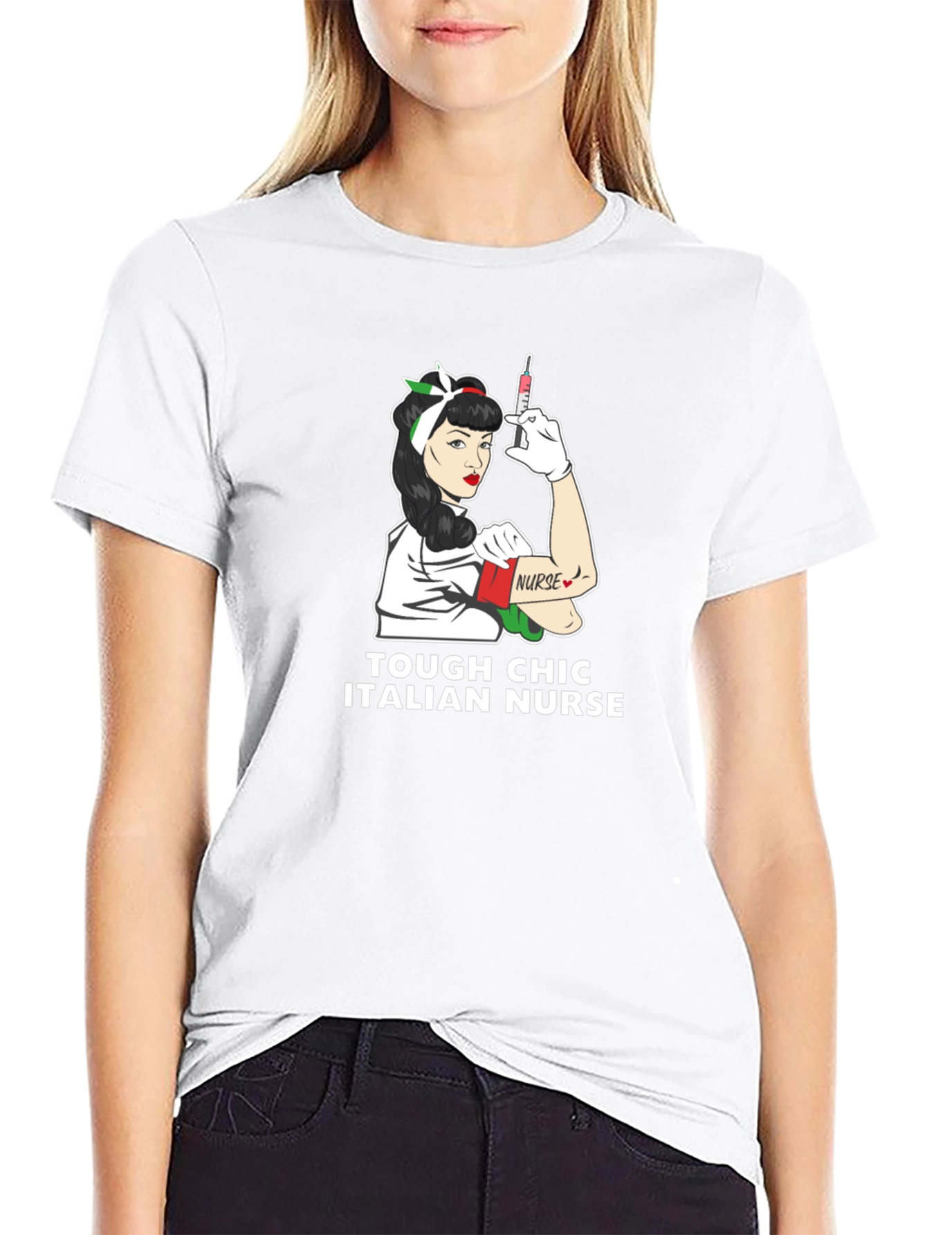 Tough Chic Italian Nurse Graphic Tee