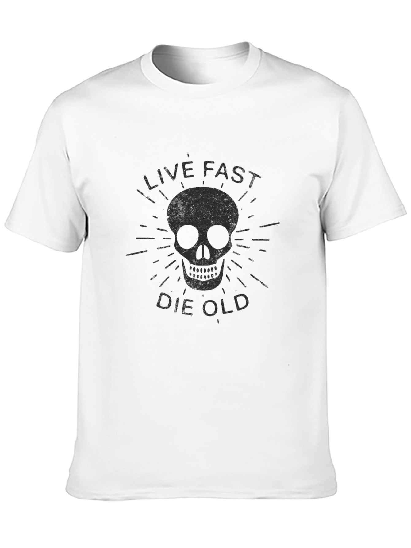 Live Fast Die Old Skull Graphic Tee