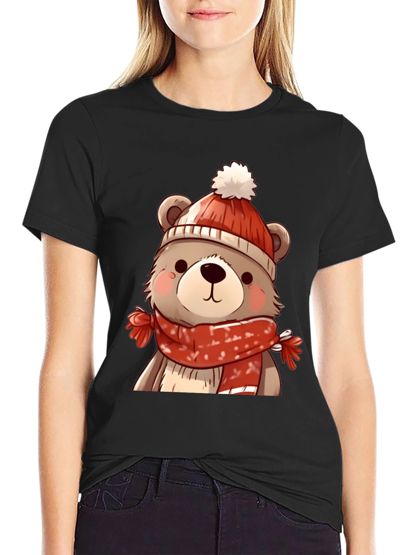 Winter Bear T-Shirt - Festive Holiday Style