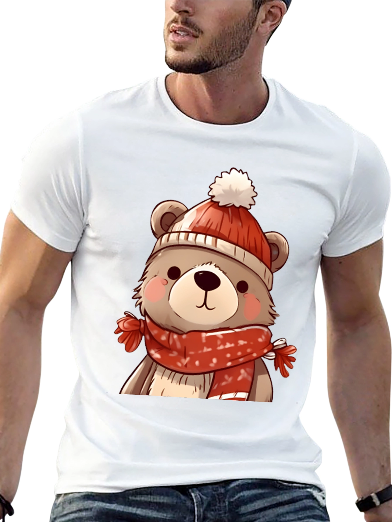 Winter Bear T-Shirt - Festive Holiday Style