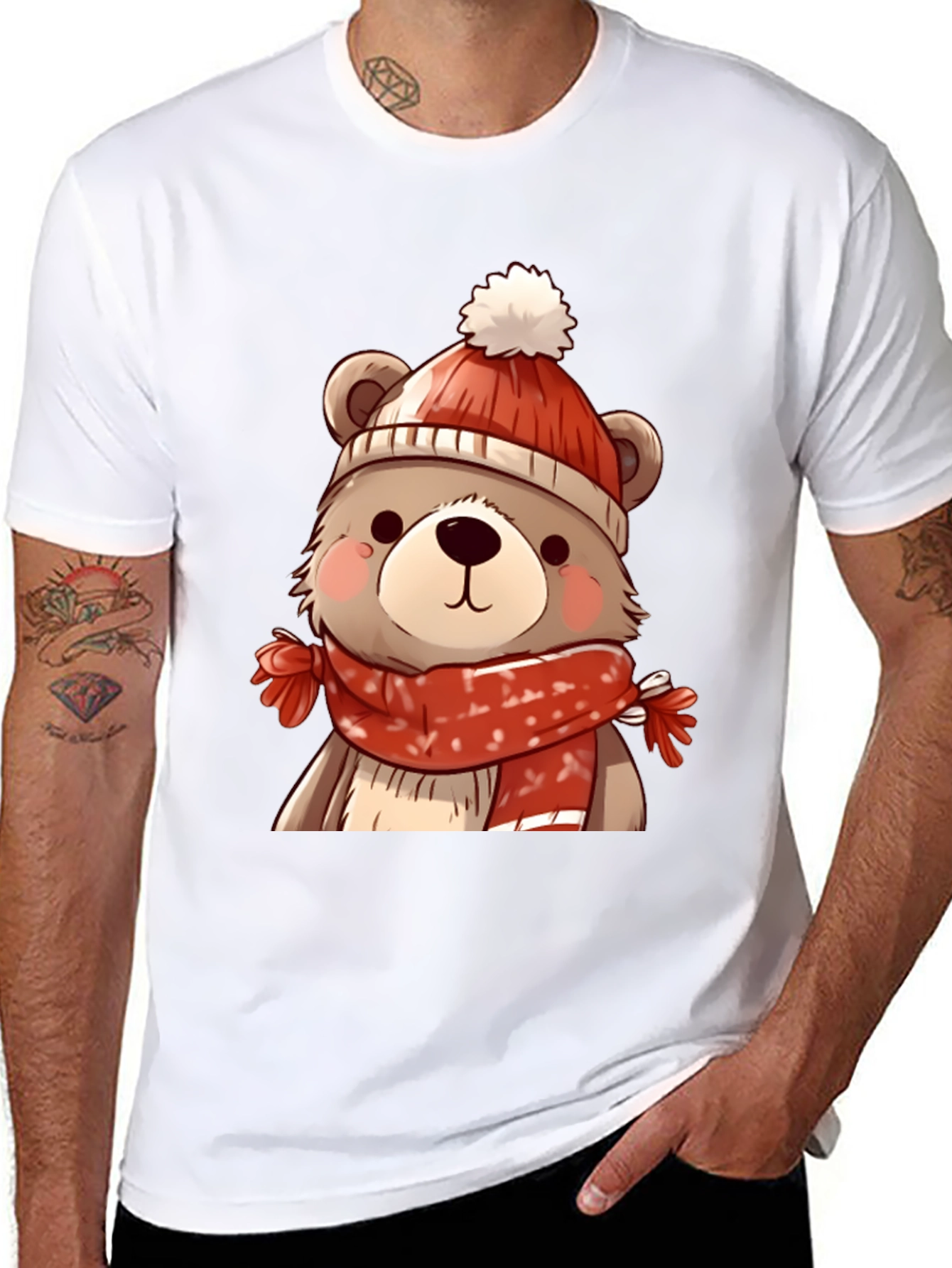 Winter Bear T-Shirt - Festive Holiday Style