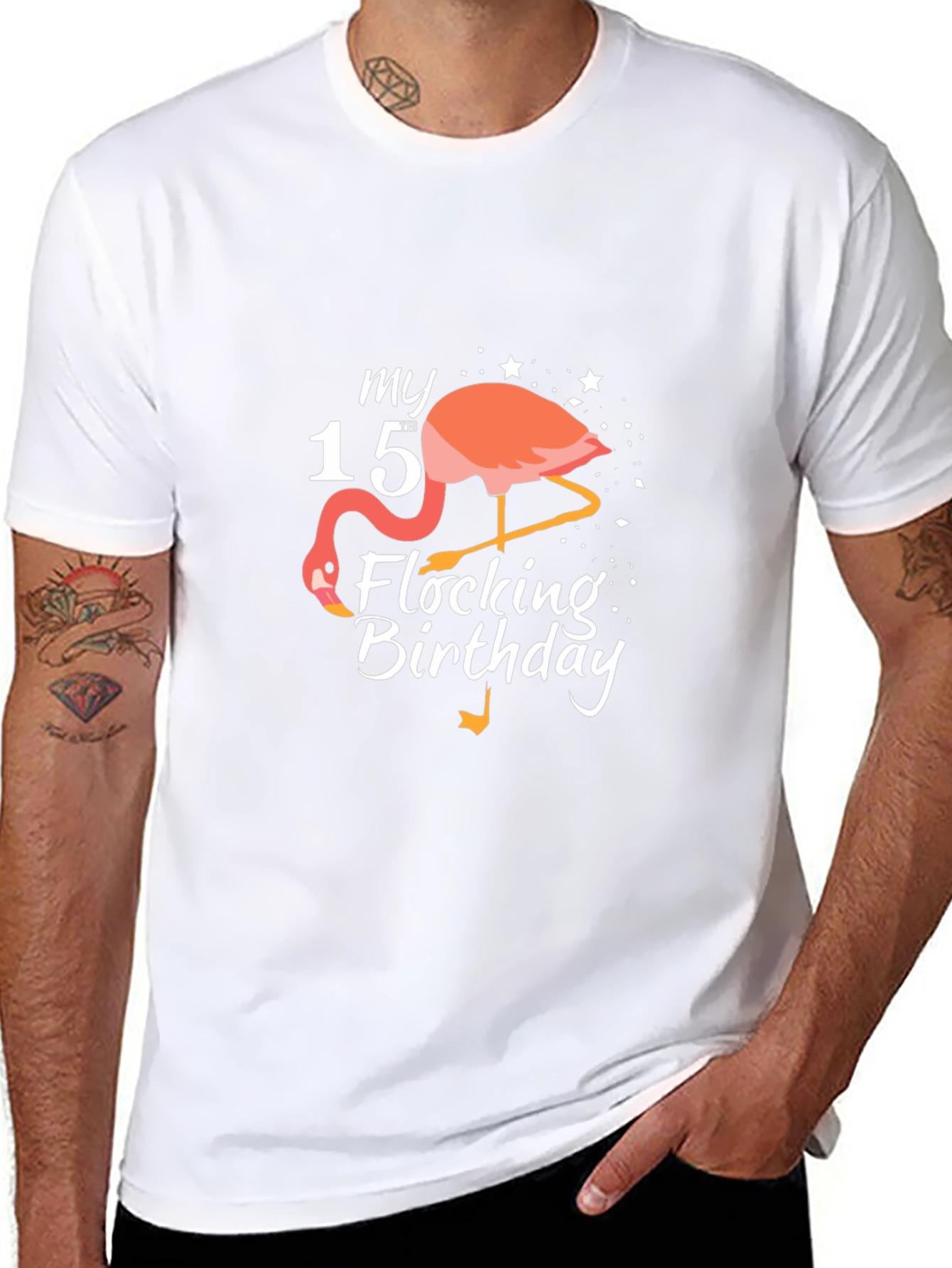 My 15th Flocking Birthday T-Shirt Flamingo