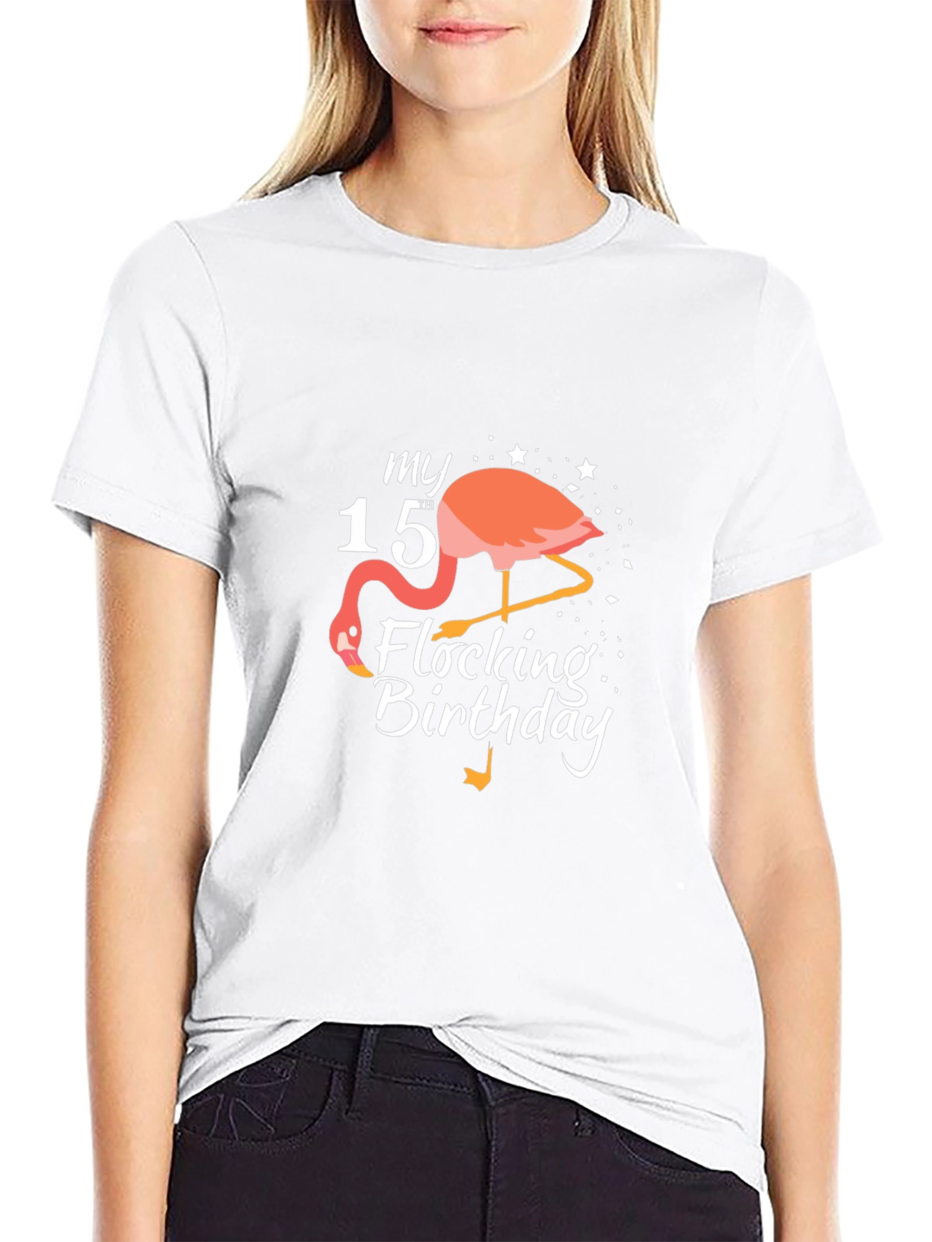 My 15th Flocking Birthday T-Shirt Flamingo