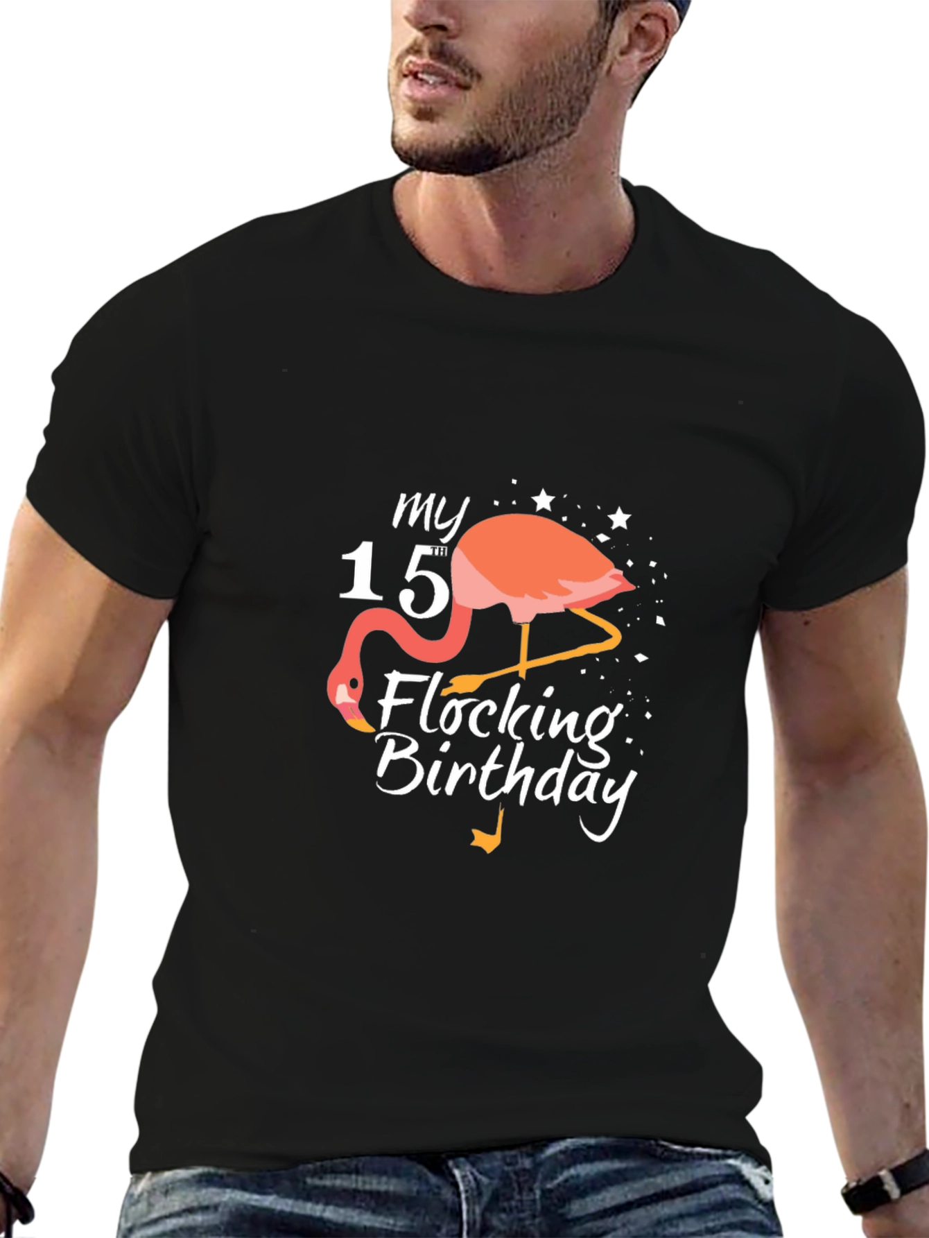 My 15th Flocking Birthday T-Shirt Flamingo