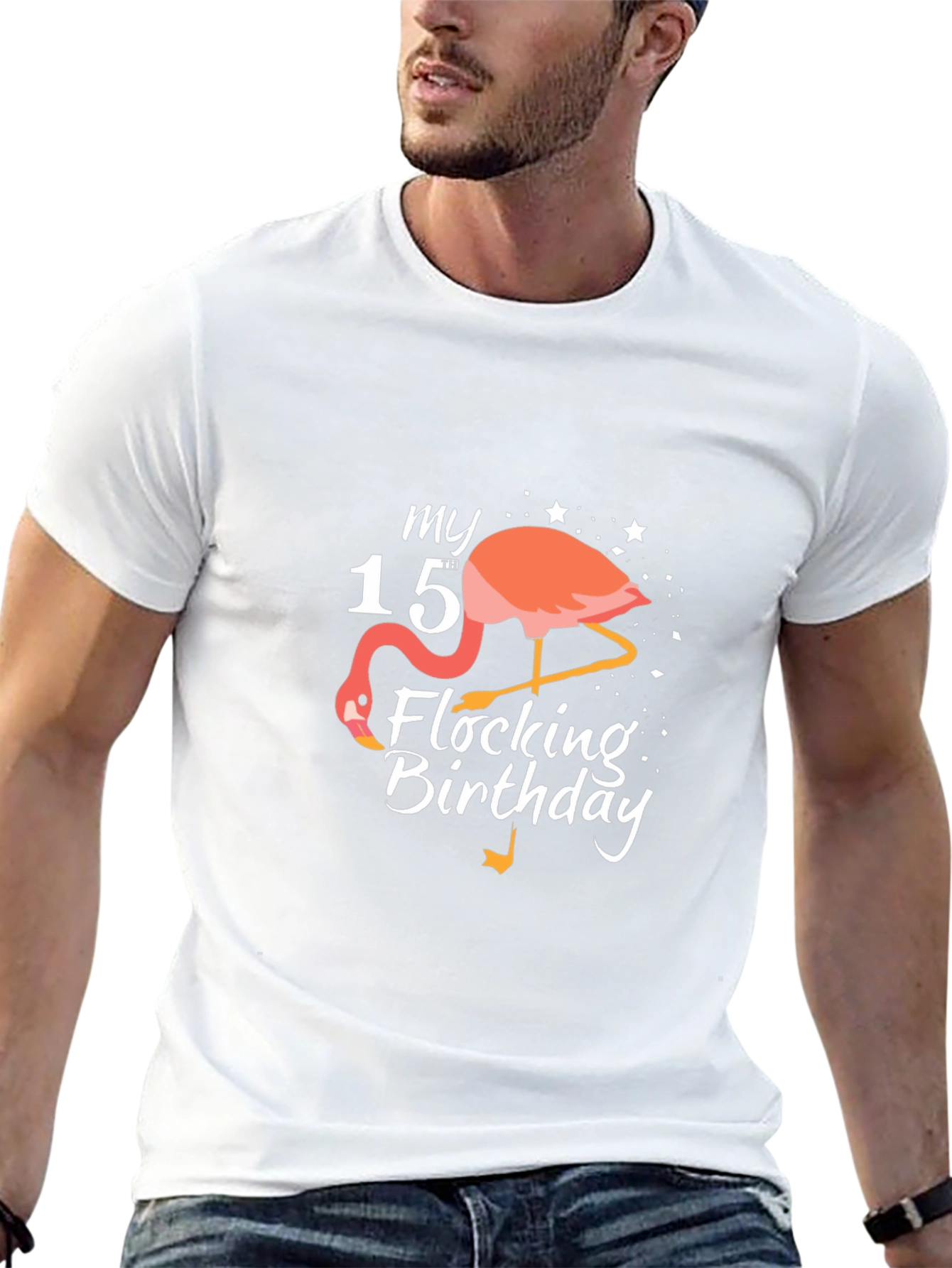 My 15th Flocking Birthday T-Shirt Flamingo
