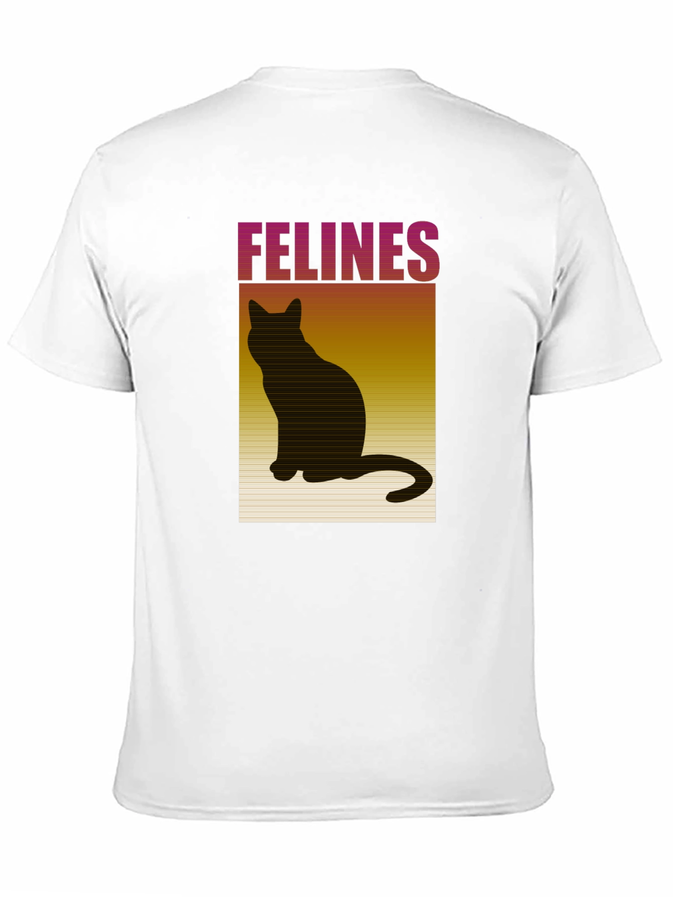 Felines Black T-Shirt Cat Lover Tee