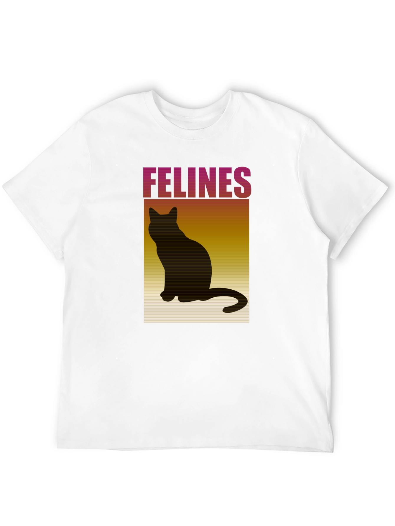 Felines Black T-Shirt Cat Lover Tee