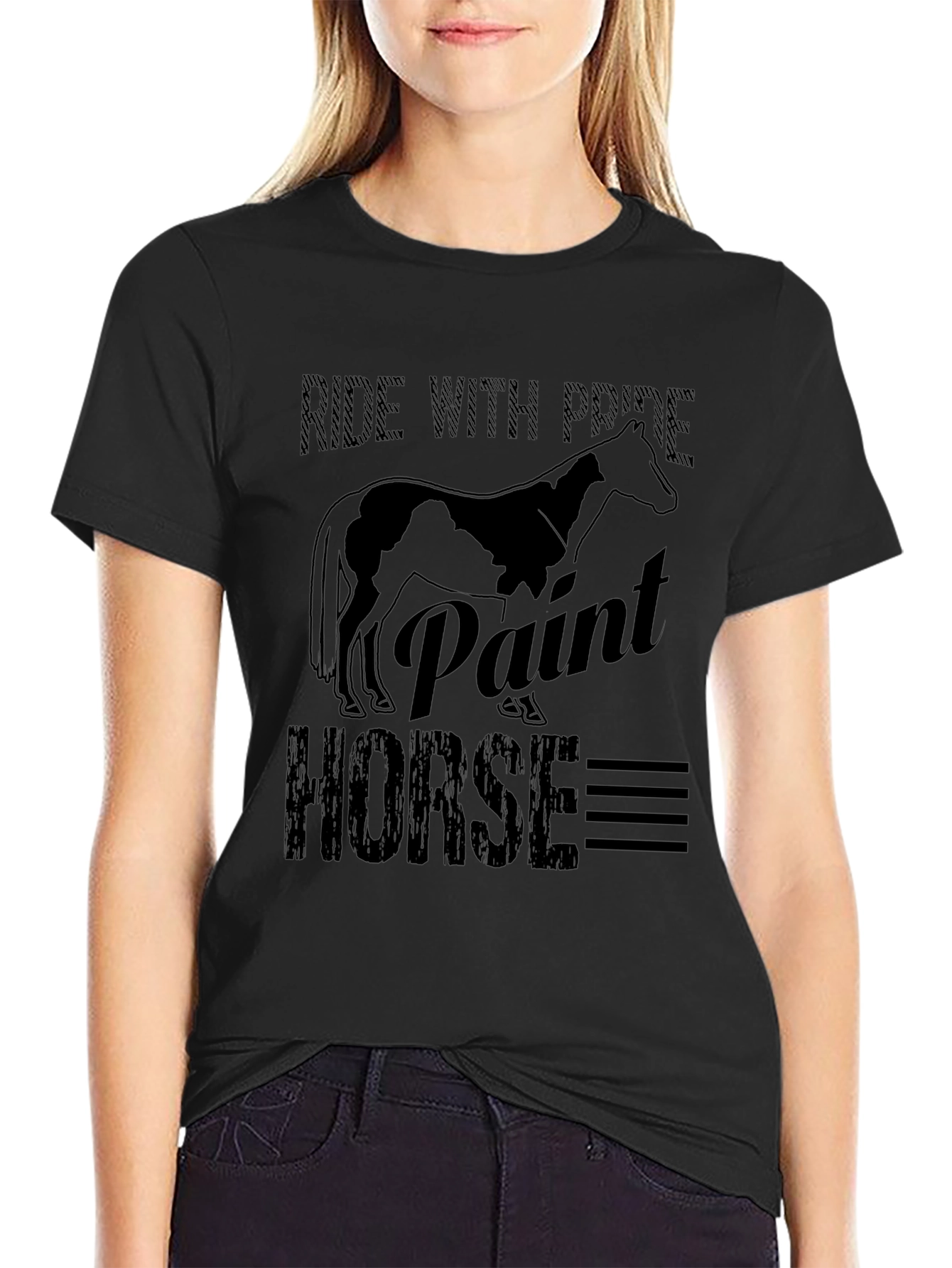 Ride With Pride Paint Horse Graphic Tee