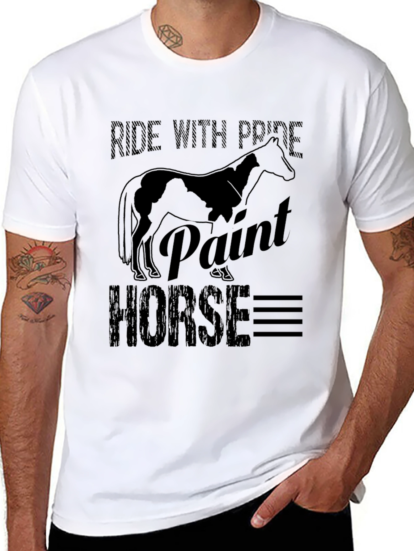 Ride With Pride Paint Horse Graphic Tee