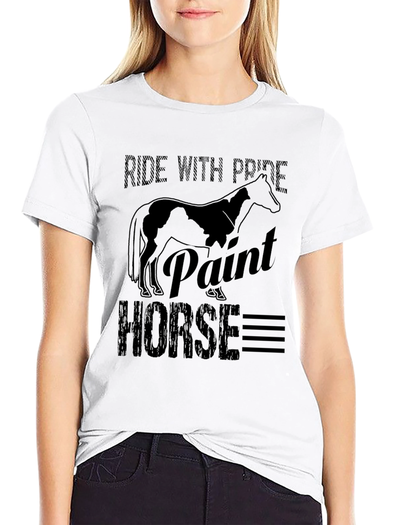 Ride With Pride Paint Horse Graphic Tee