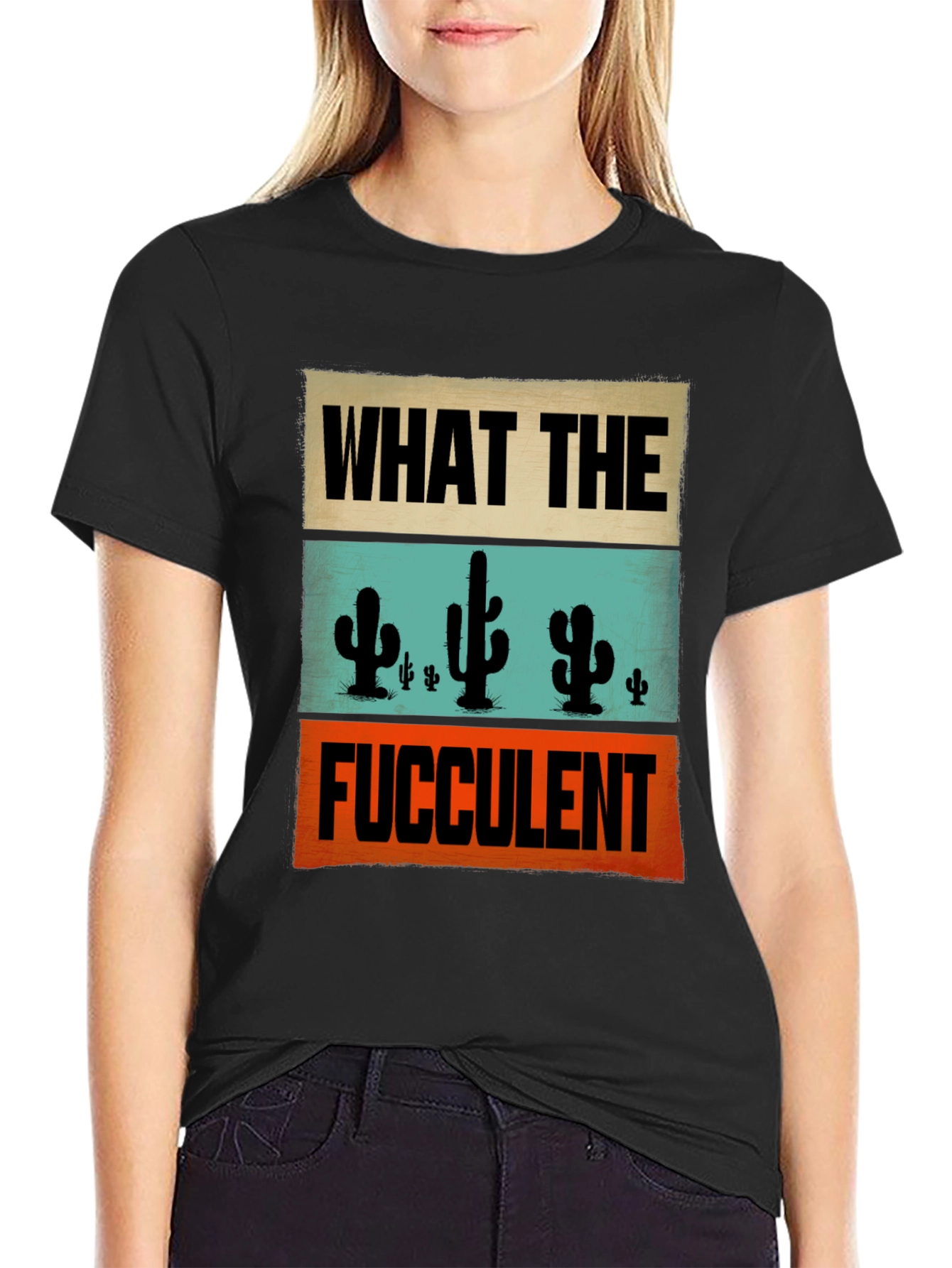 What the Fucculent T-Shirt Cactus Graphic Novelty Tee