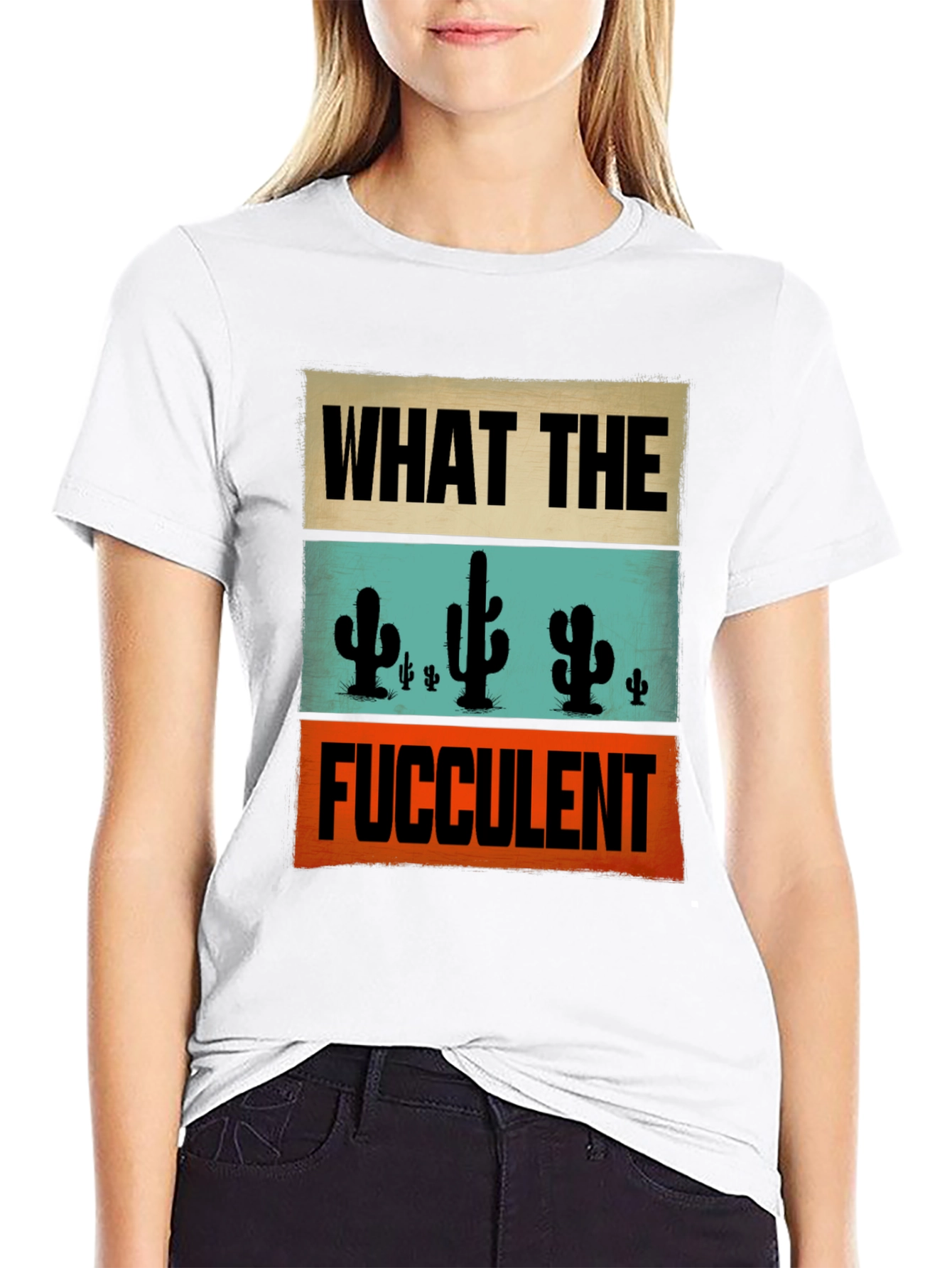 What the Fucculent T-Shirt Cactus Graphic Novelty Tee