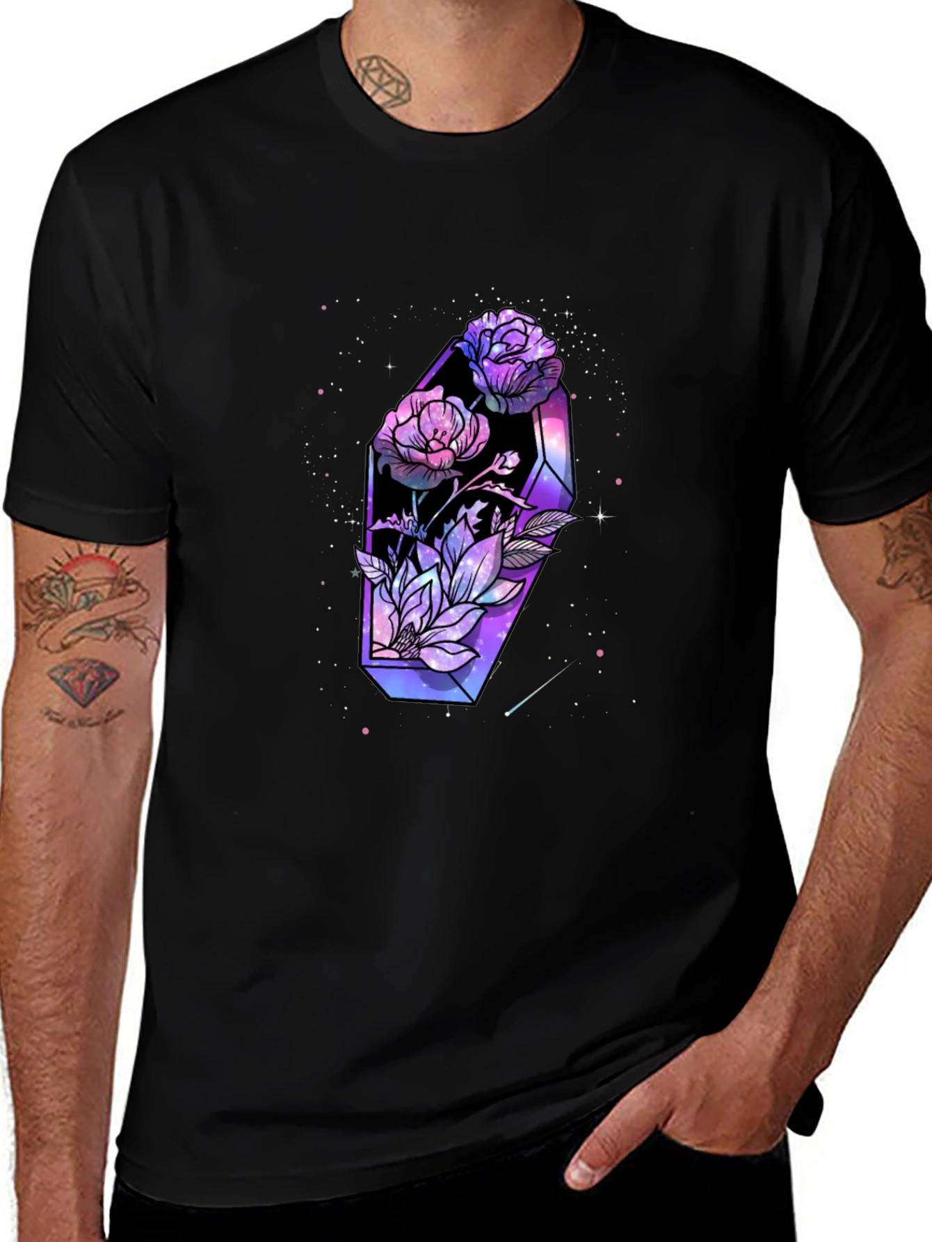Floral Coffin Graphic Tee