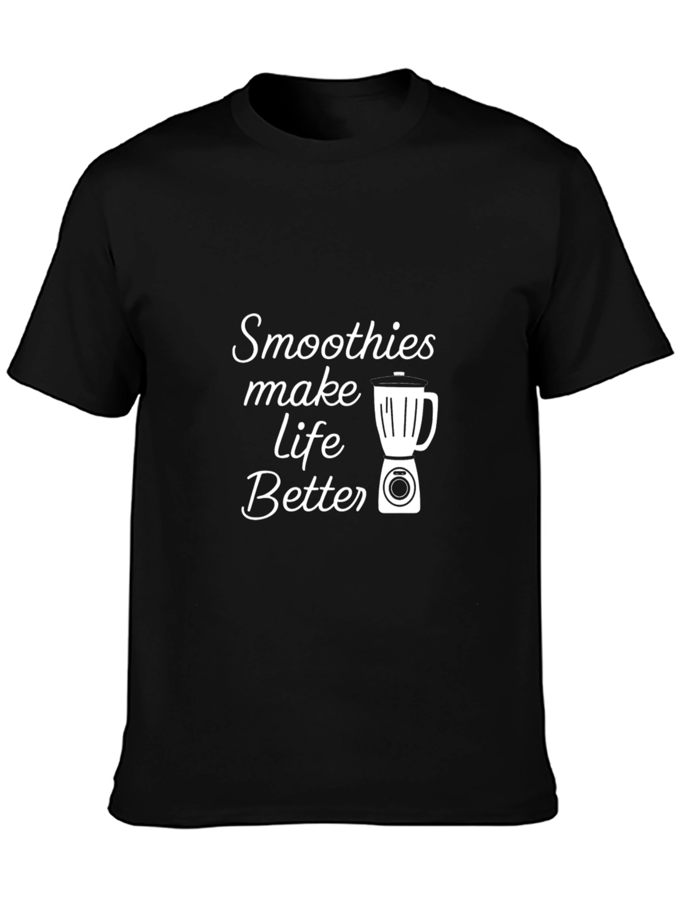 Smoothies Make Life Better Graphic Tee - Black