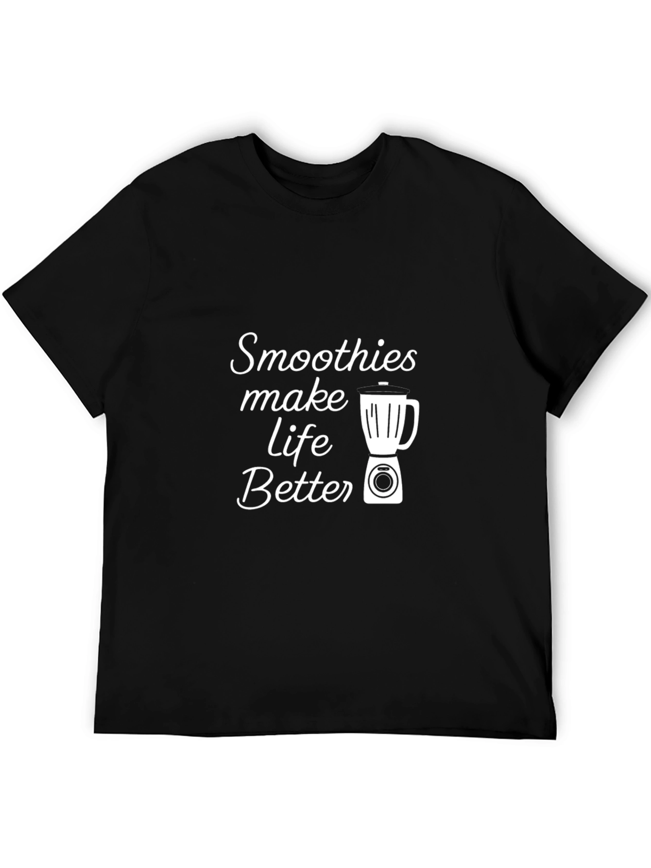 Smoothies Make Life Better Graphic Tee - Black