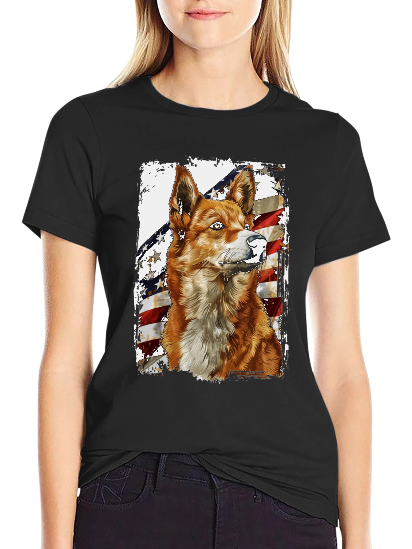 Patriotic Dog Graphic Tee