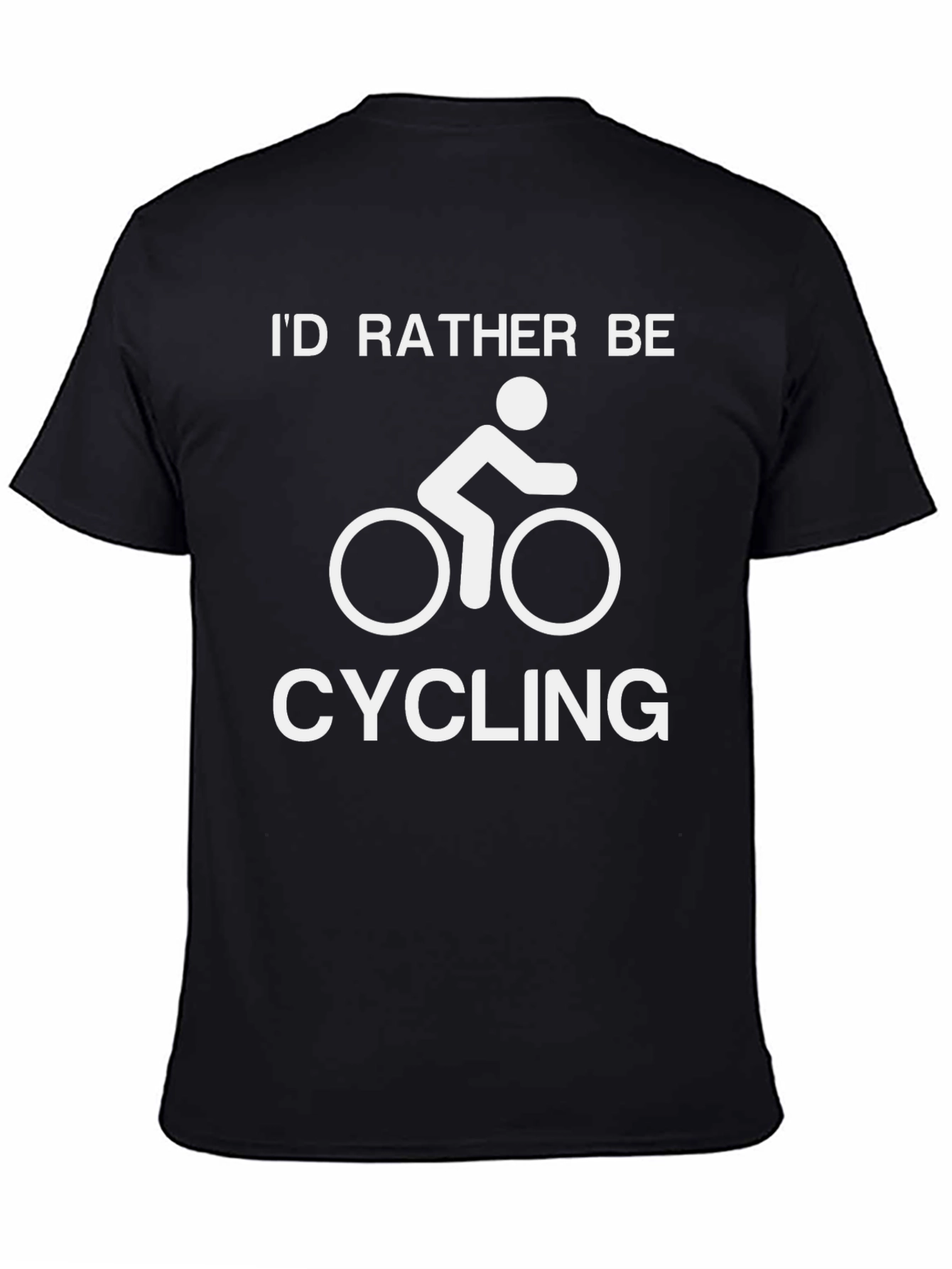 Id Rather Be Cycling T-Shirt - Black Graphic Tee
