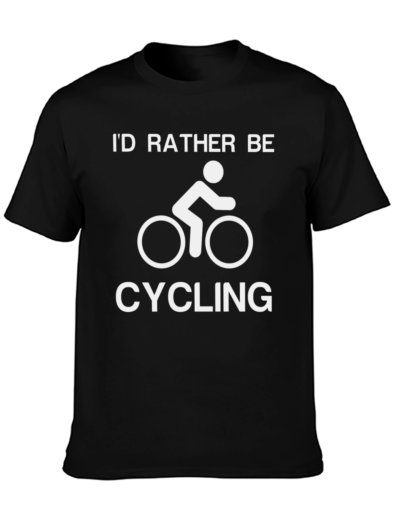 Id Rather Be Cycling T-Shirt - Black Graphic Tee