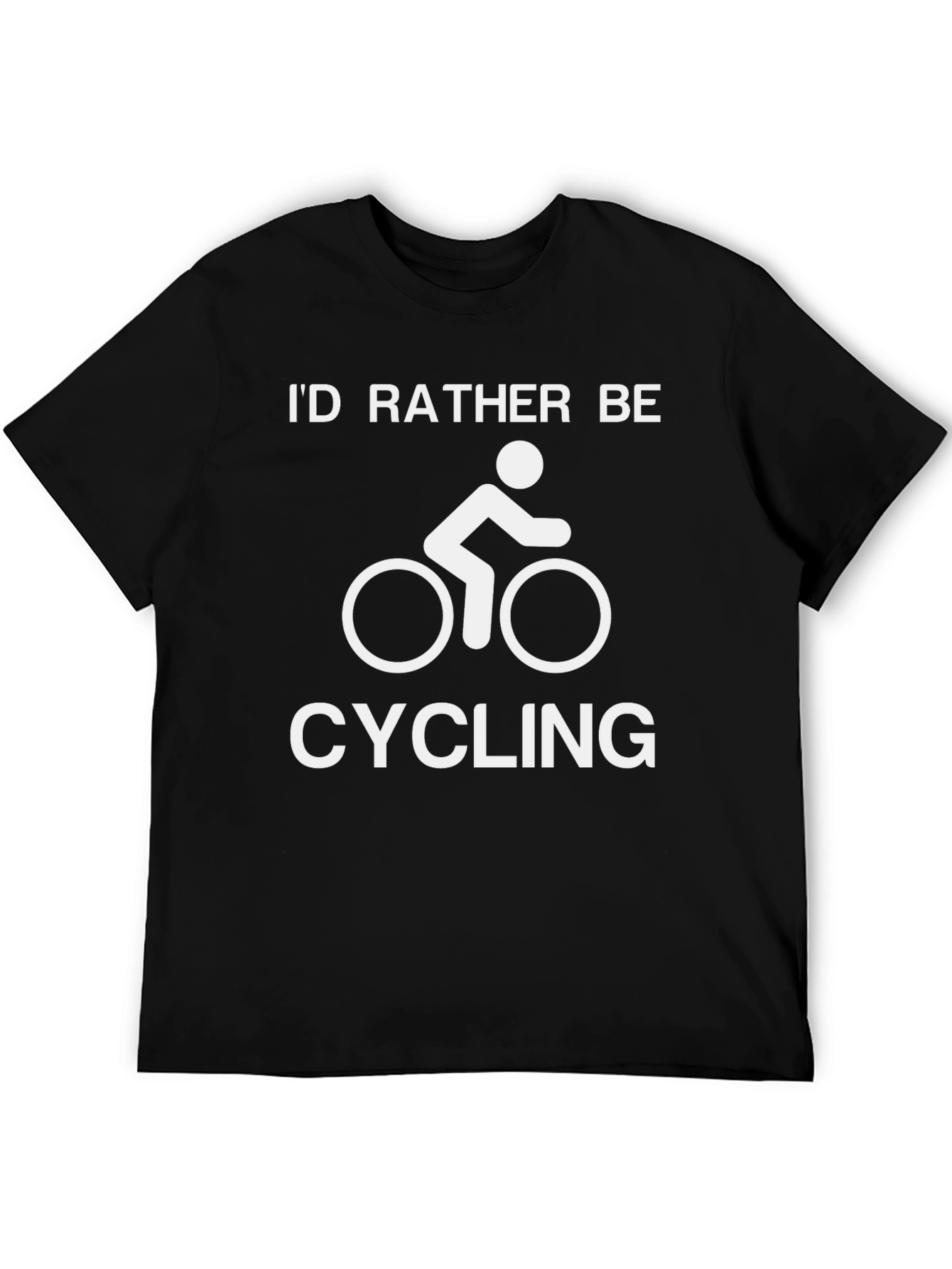 Id Rather Be Cycling T-Shirt - Black Graphic Tee
