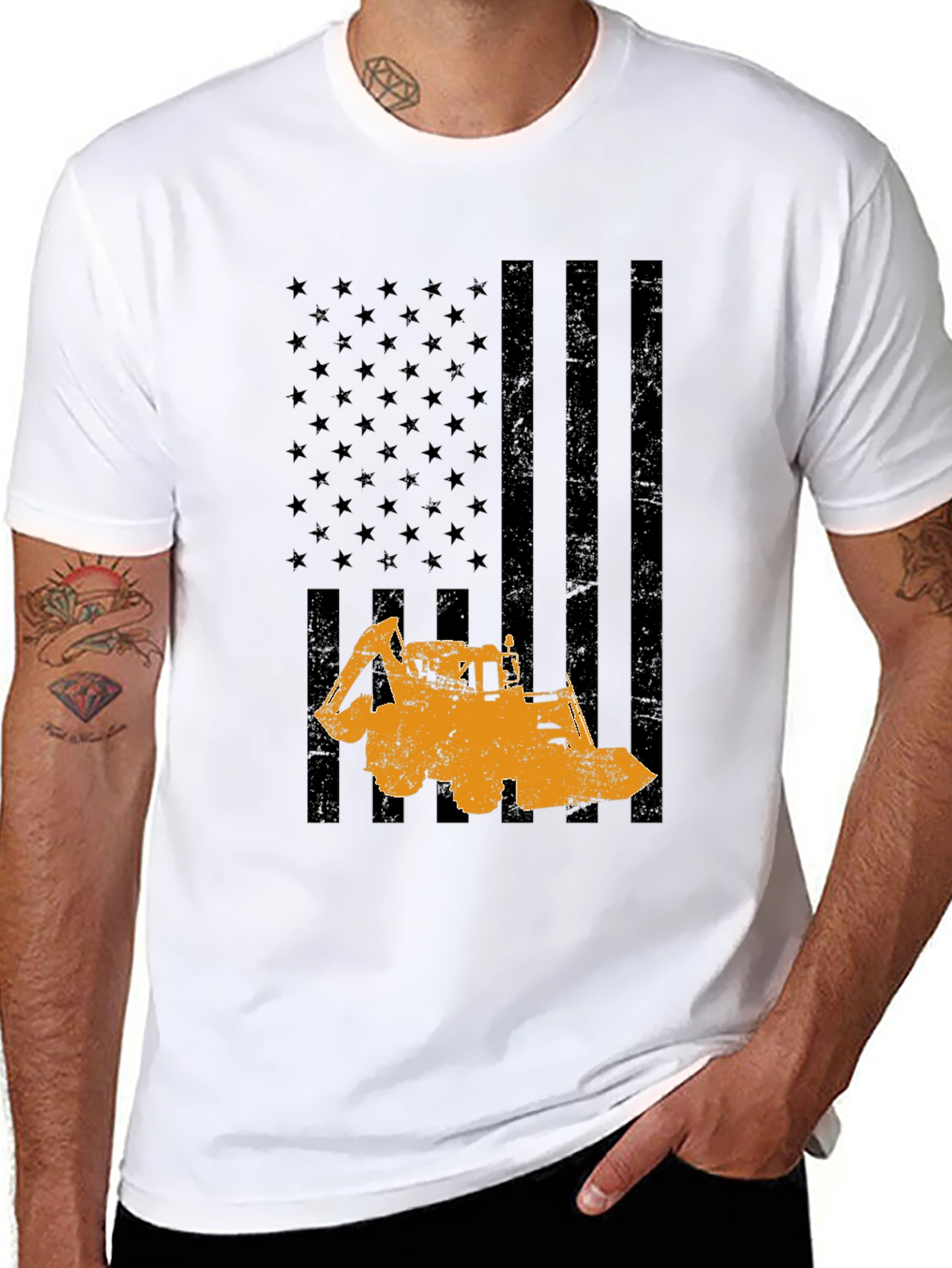 Construction Flag Graphic Tee