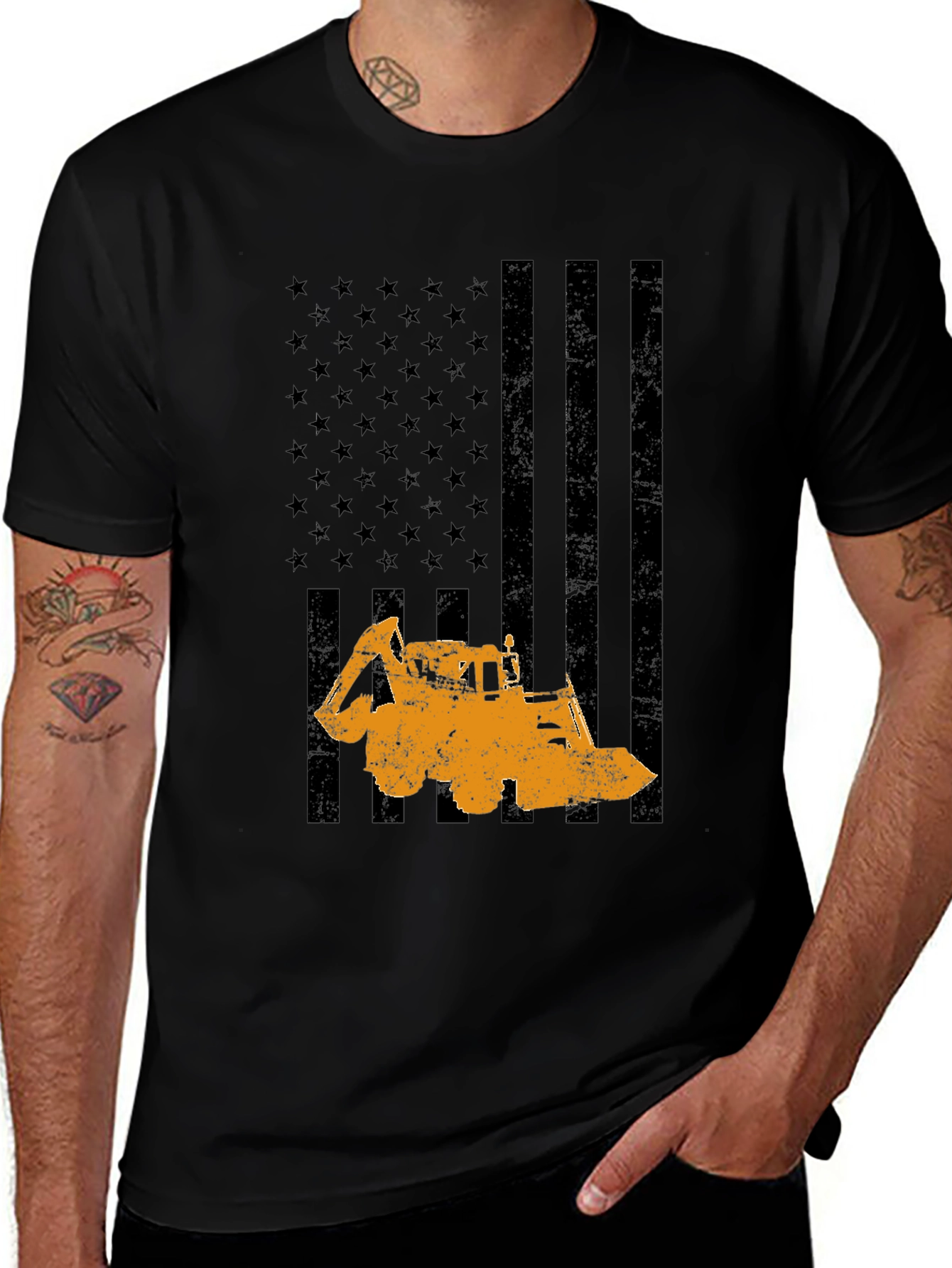 Construction Flag Graphic Tee