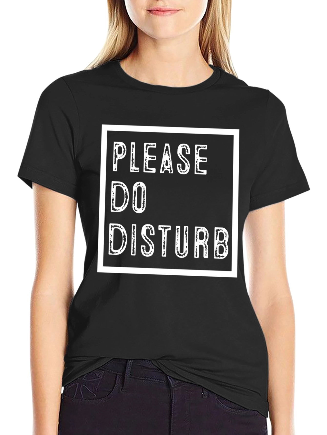 Please Do Disturb Black Graphic Tee